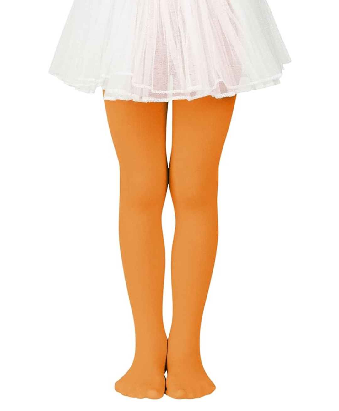 Neska Moda Cotton Elastane Solid Stockings - Orange-picture-20