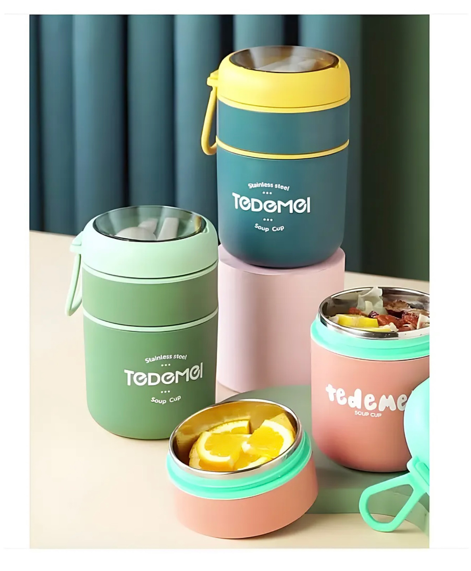 ARCADE TOYS Insulated Lunch Box 304 Stainless Steel Food Jar Thermal Flask Food Container- Pack of 1 - ColorMay Vary-image-17