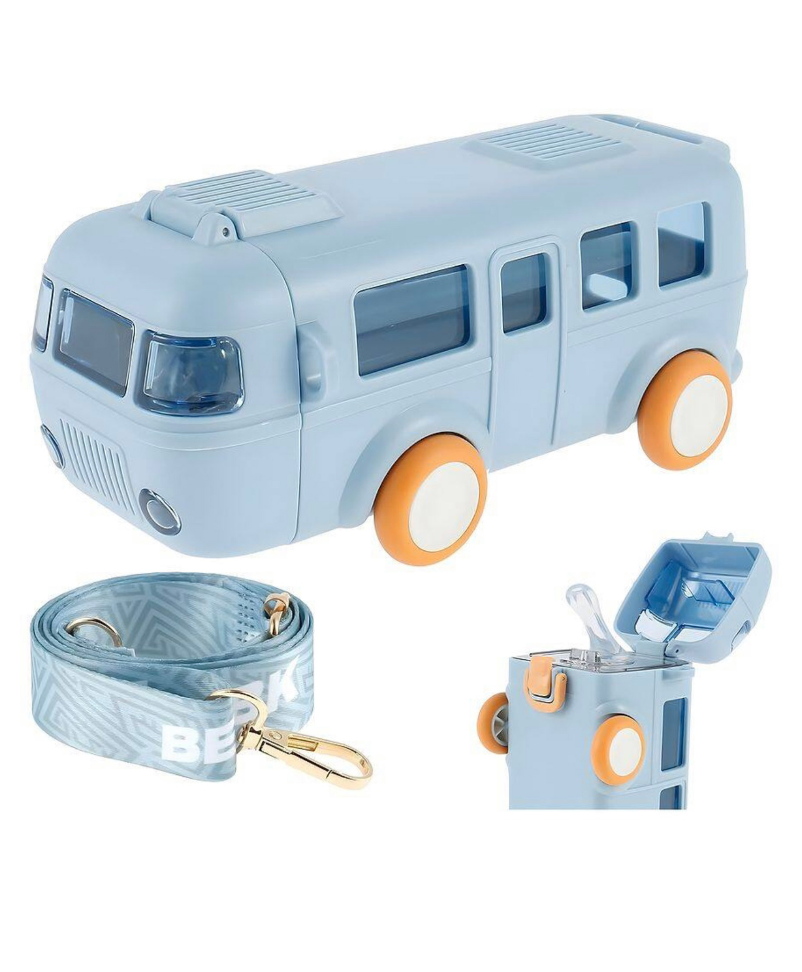 ARCADE TOYS Cute Bus Water Bottle, 360° Leak-ProofChildren's School Water Bottle, Small Car Straw Water Cup for Childran 500 ml - (COLOR & Design MAY VARY)-image-26