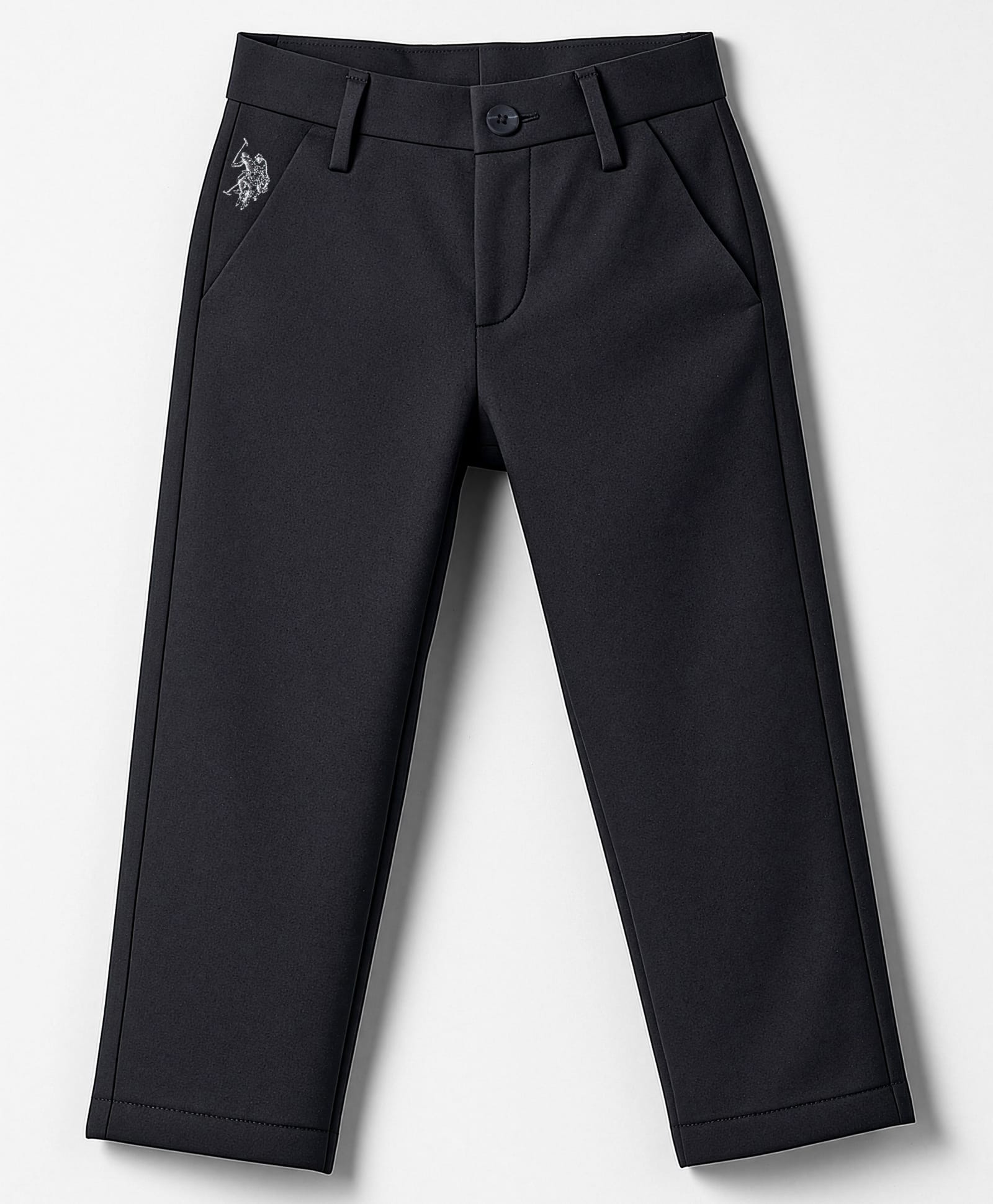 US Polo Assn Cotton Woven Full Length Solid Colour Trouser Pant - Black-picture-18