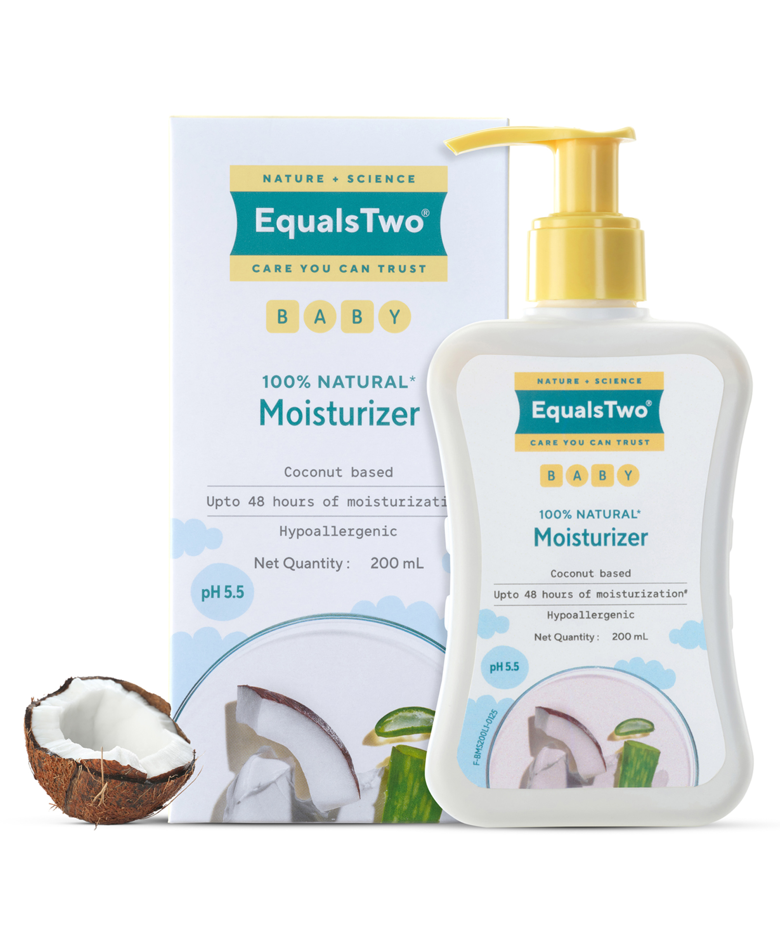 EQUALSTWO Coconut Based Baby Moisturizer - 200 ml-image-21