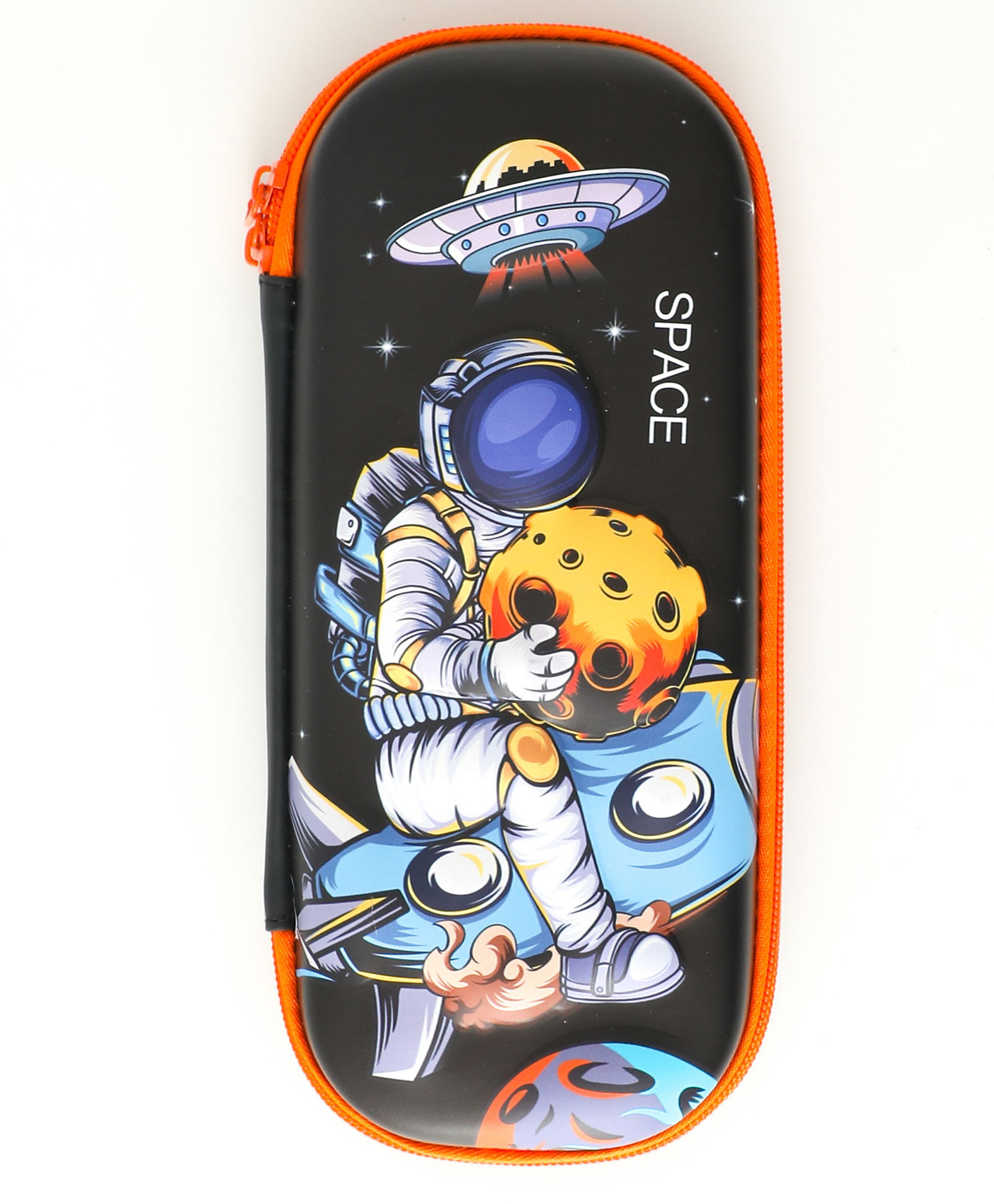 Space Theme EVA Hardtop Pencil Case for Kids - Black| Stationery Organizer with Double Zipper | Durable School Pencil Pouch for Boys & Girls-image-44