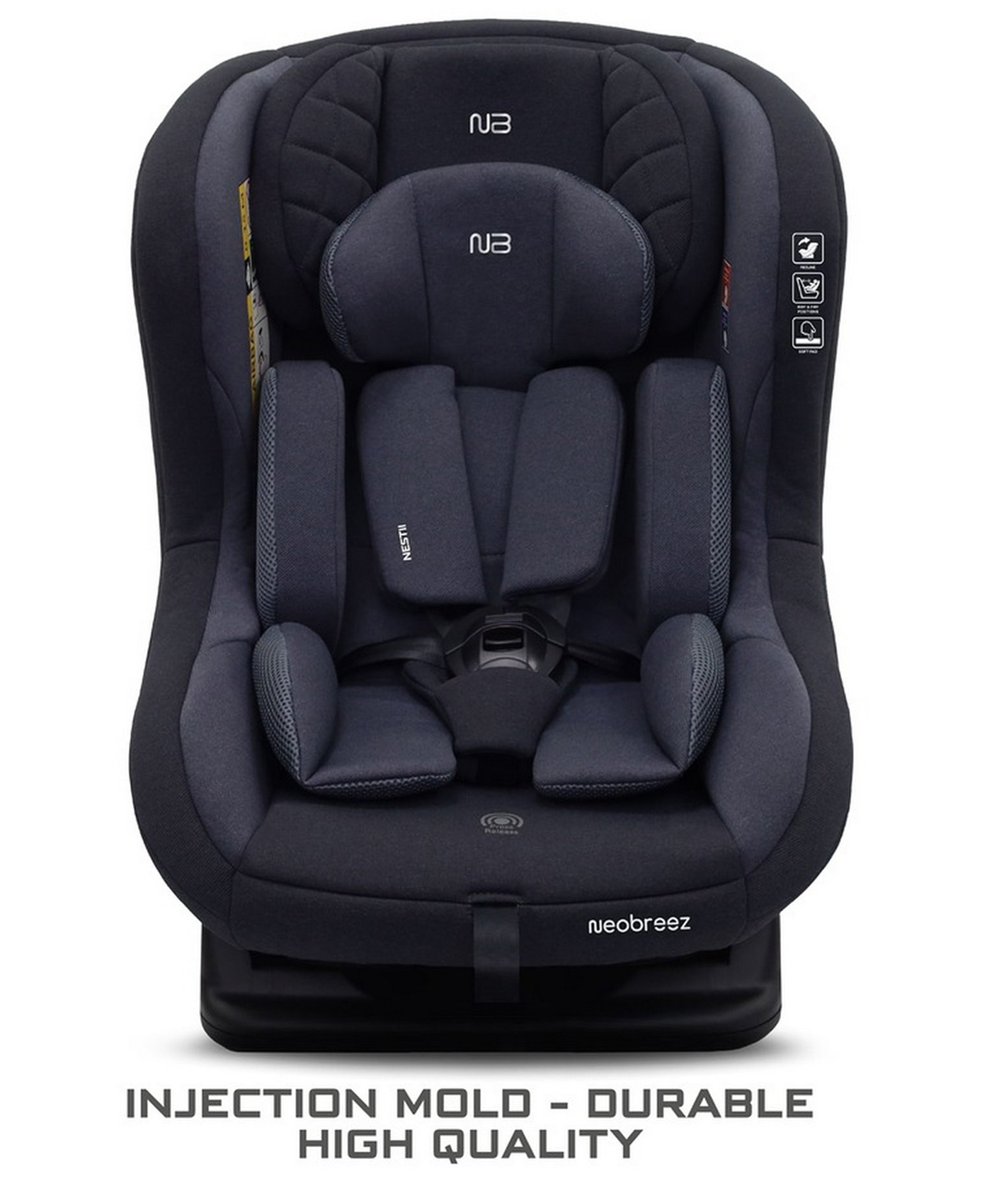 Neobreeze Car Seat Nestii Black/Dark Gray-image-9