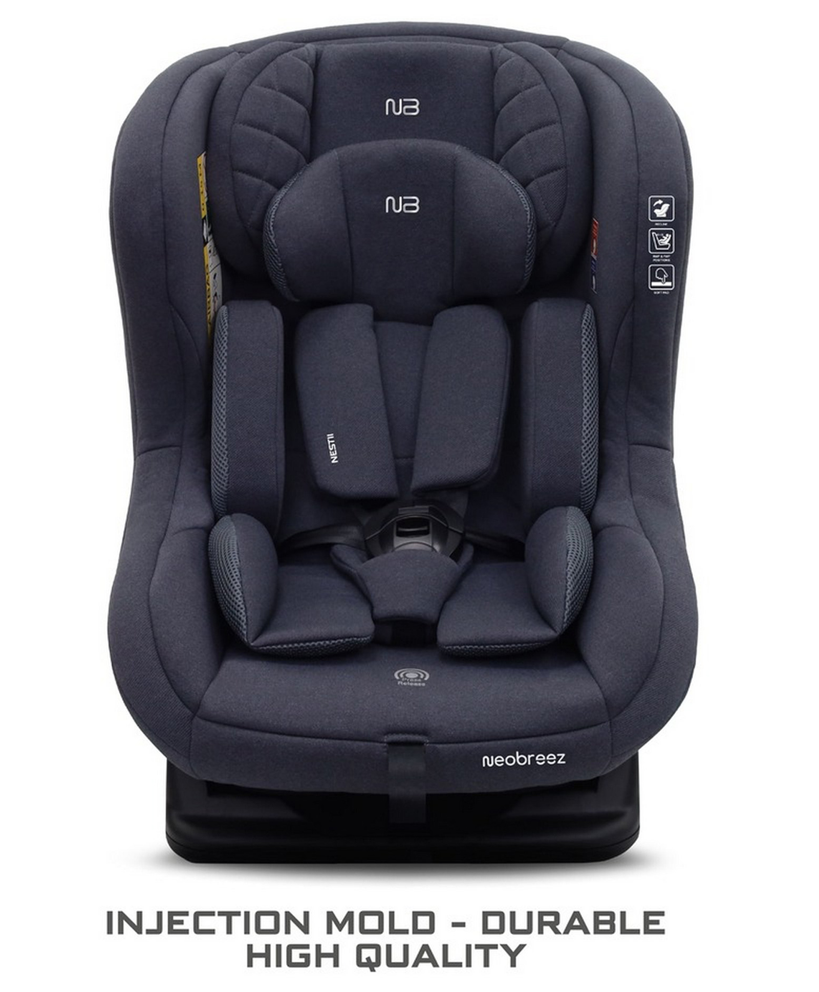 Neobreeze Car Seat Nestii Dark Gray-image-14