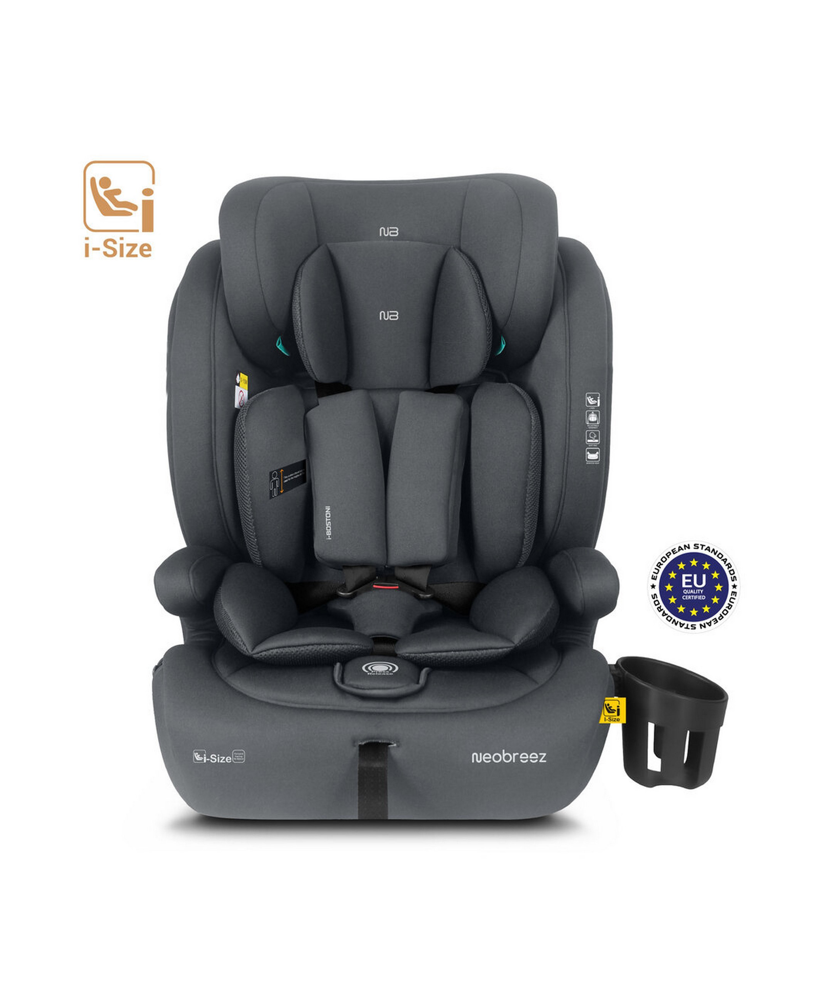 Neobreeze Car Seat I-Bostoni Dark Grey-image-15