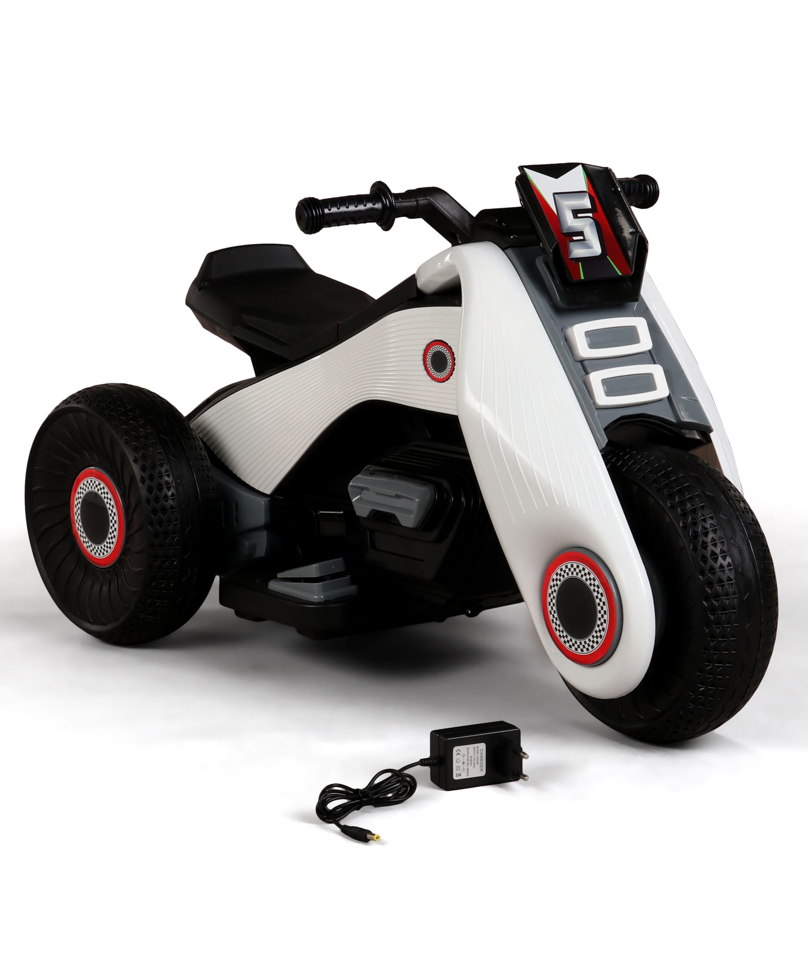 Battery Operated Electric Kids Bike - White| Music & Lights| 3 Wheel Bike| Safe Durable| LED Headlight| Electric Vehicle| Forward & Reverse Operation| Rechargeable Battery Toy-image-17
