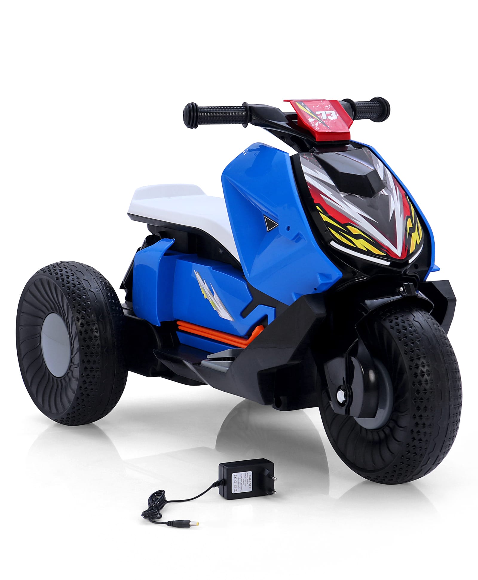 Electric Ride-On Scooter for Kids - Blue| Rechargeable Battery| LED Light| Ride-on Bike Toy for 1 to 5 yrs Boys & Girls| Comfortable Seat| Easy to Operate-image-24