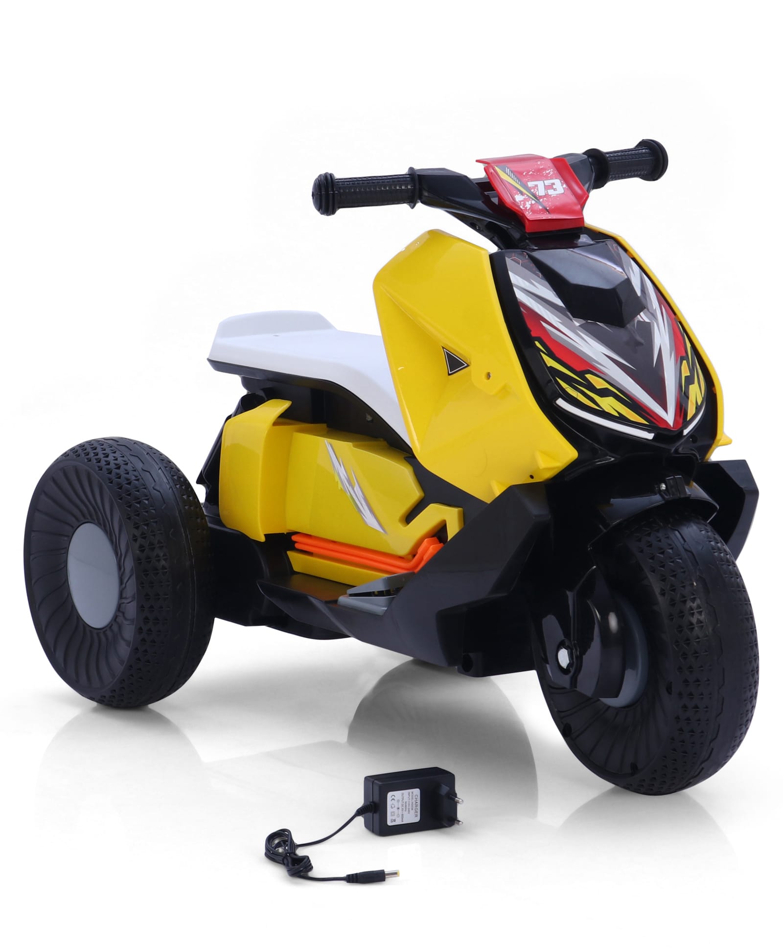 Electric Ride-On Scooter for Kids - Yellow| Rechargeable Battery| LED Light| Ride-on Bike Toy for 1 to 5 yrs Boys & Girls| Comfortable Seat| Easy to Operate-image-25