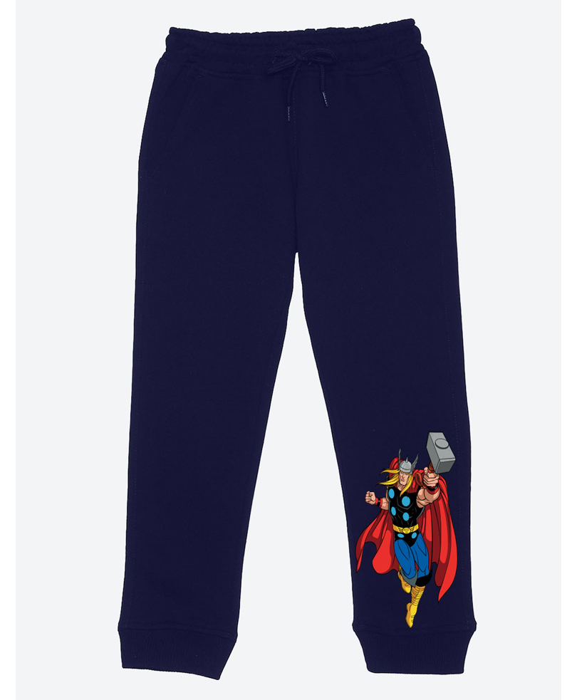 Wear Your Mind Knit Marvel Featuring Thor Printed Joggers - Navy Blue-image-9