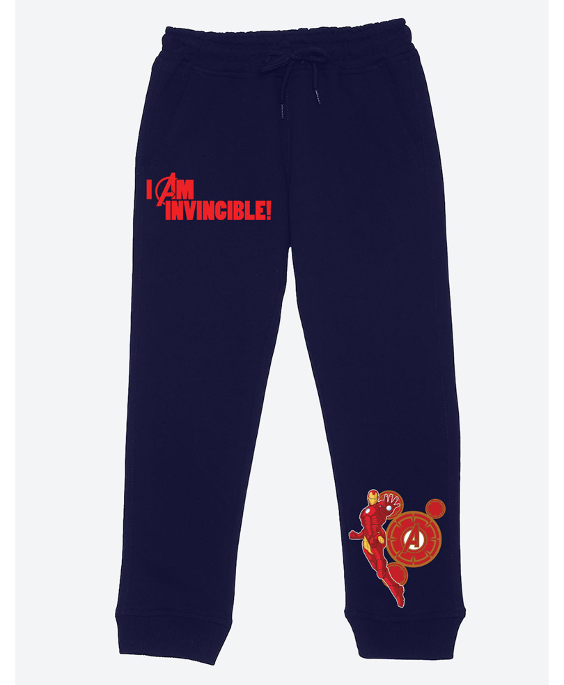 Wear Your Mind Knit Marvel Featuring Iron Man Printed Joggers - Navy Blue-image-46