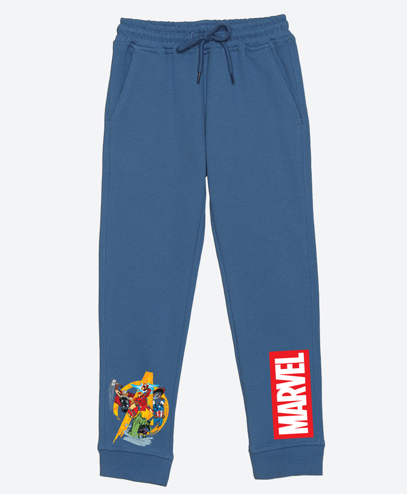 Wear Your Mind Knit Marvel Avengers Featuring Characters Printed Joggers - Royal Blue-picture-44