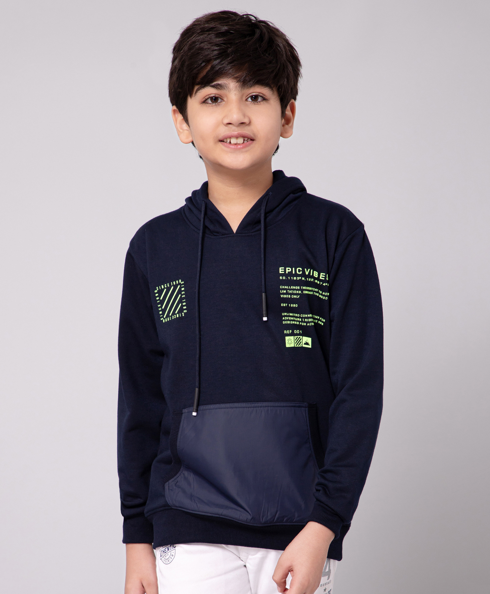ALAN JONES Cotton Knit Full Sleeves Typography Printed Light Winter Sweatshirt - Navy Blue-image-25