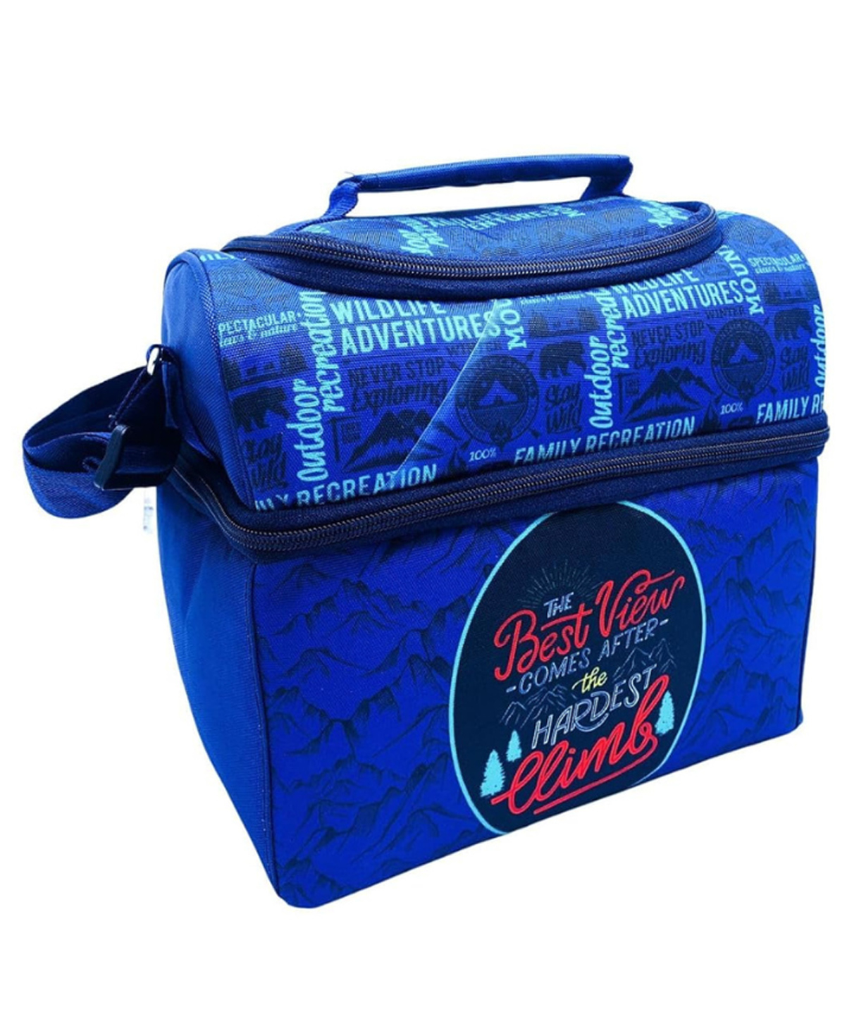 Echo Boomers Best View Printed Insulated Tiffin Bag - Royal Blue-image-34