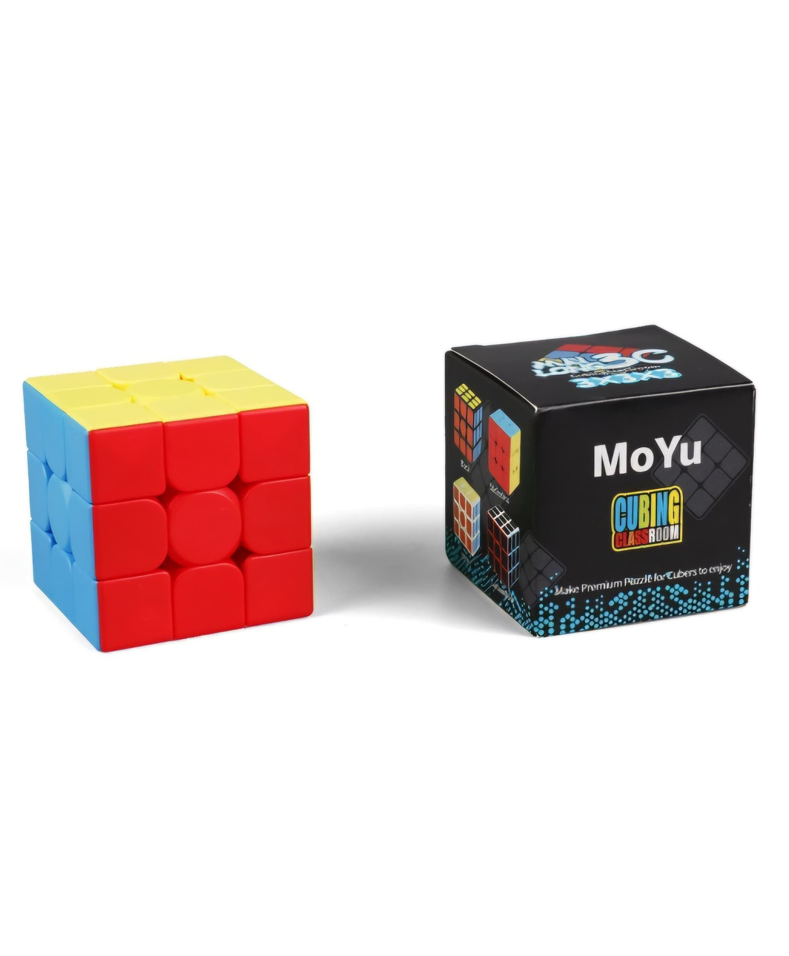 Sanjary 3x3 Moyu High Speed Sticker Less Magic Puzzle Cube for Kids Adult Color Design May Vary-image-19