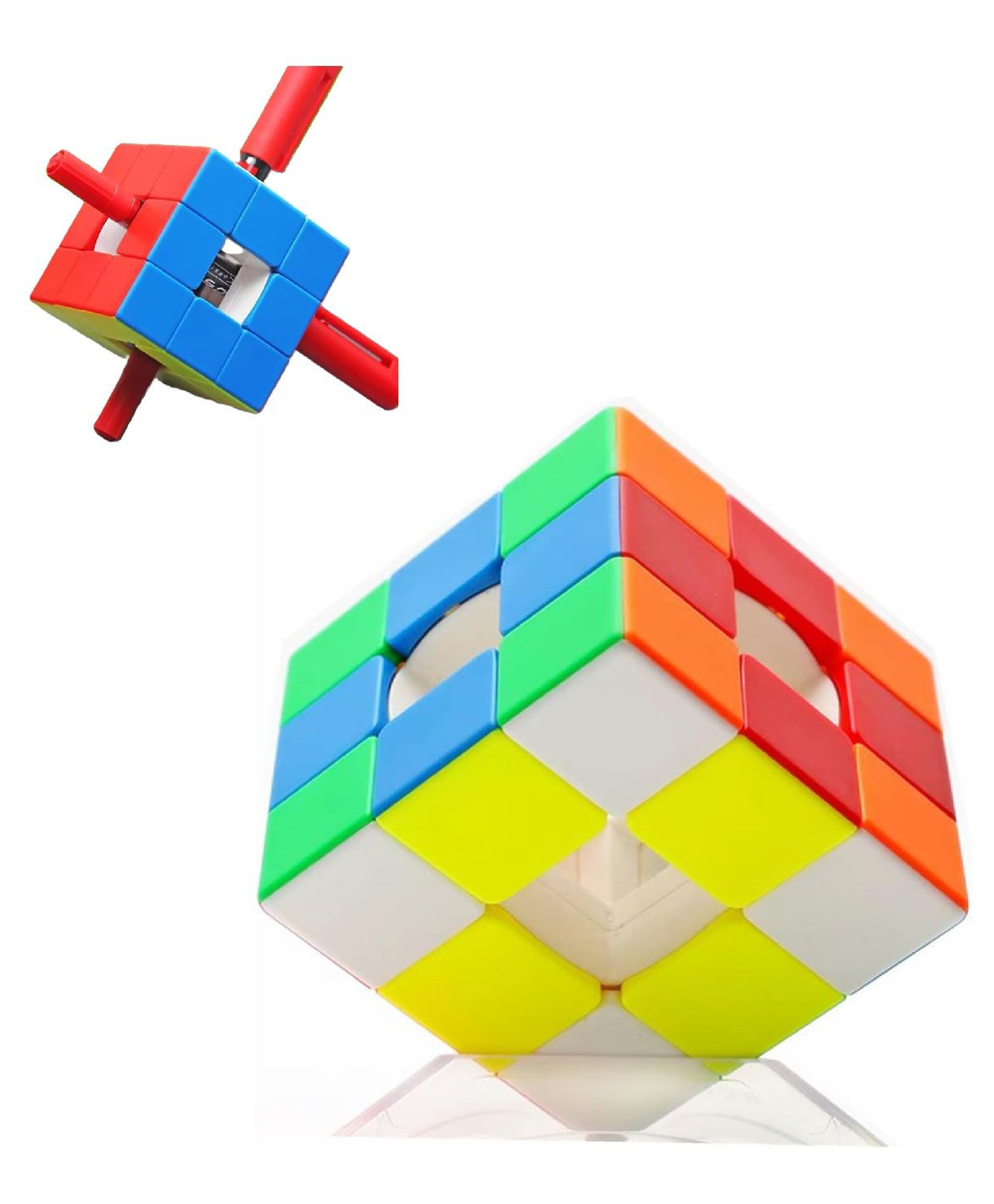 Sanjary 3x3 Qy Speed Racing Void Hole Cube for Kids Adult Color Design May Vary-image-9