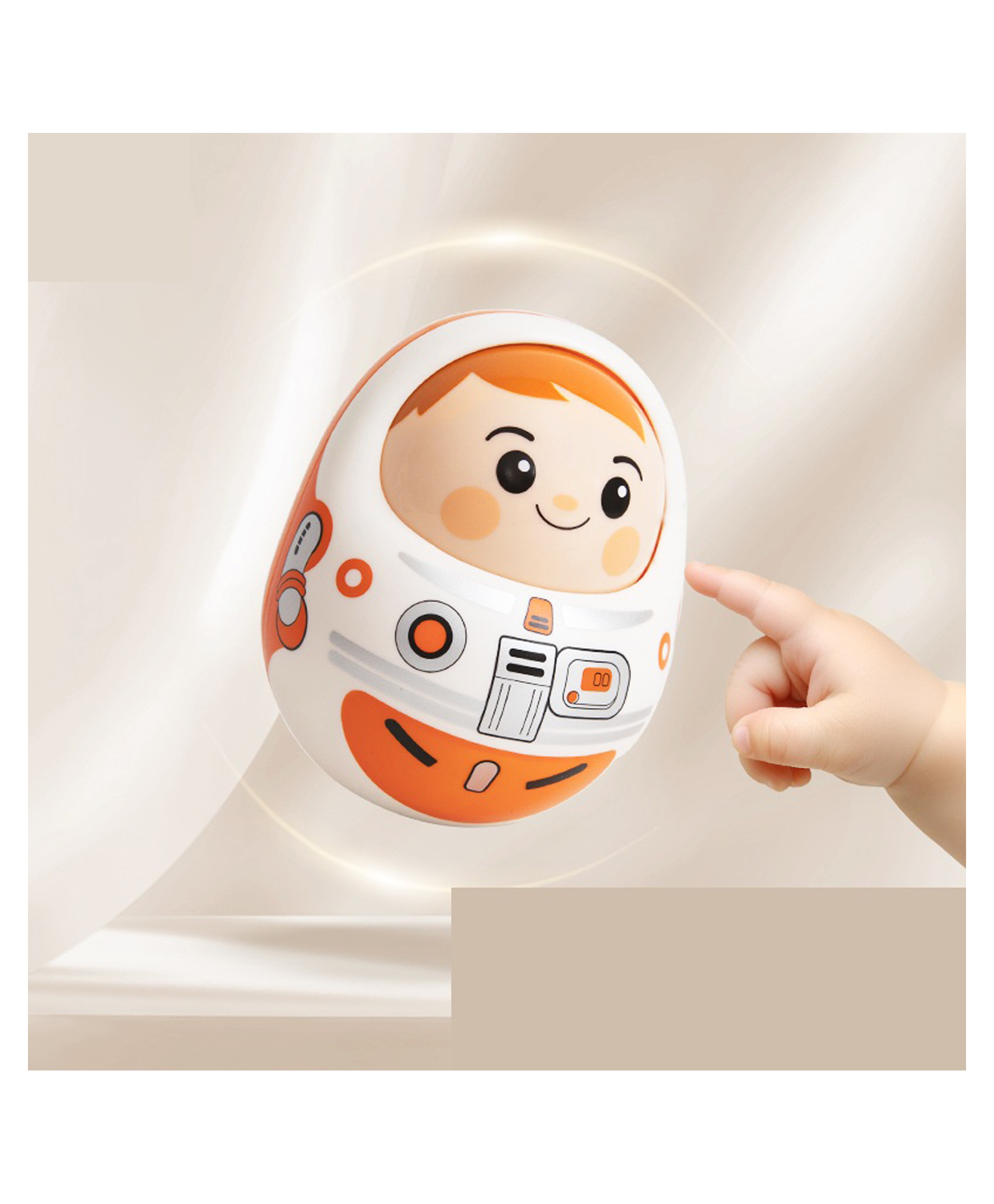 Sanjary Cute Roly-poly Style Toy Designed to Wobble and Make a Jingling Sound When Pushed for Kids Color Design May Vary-image-19