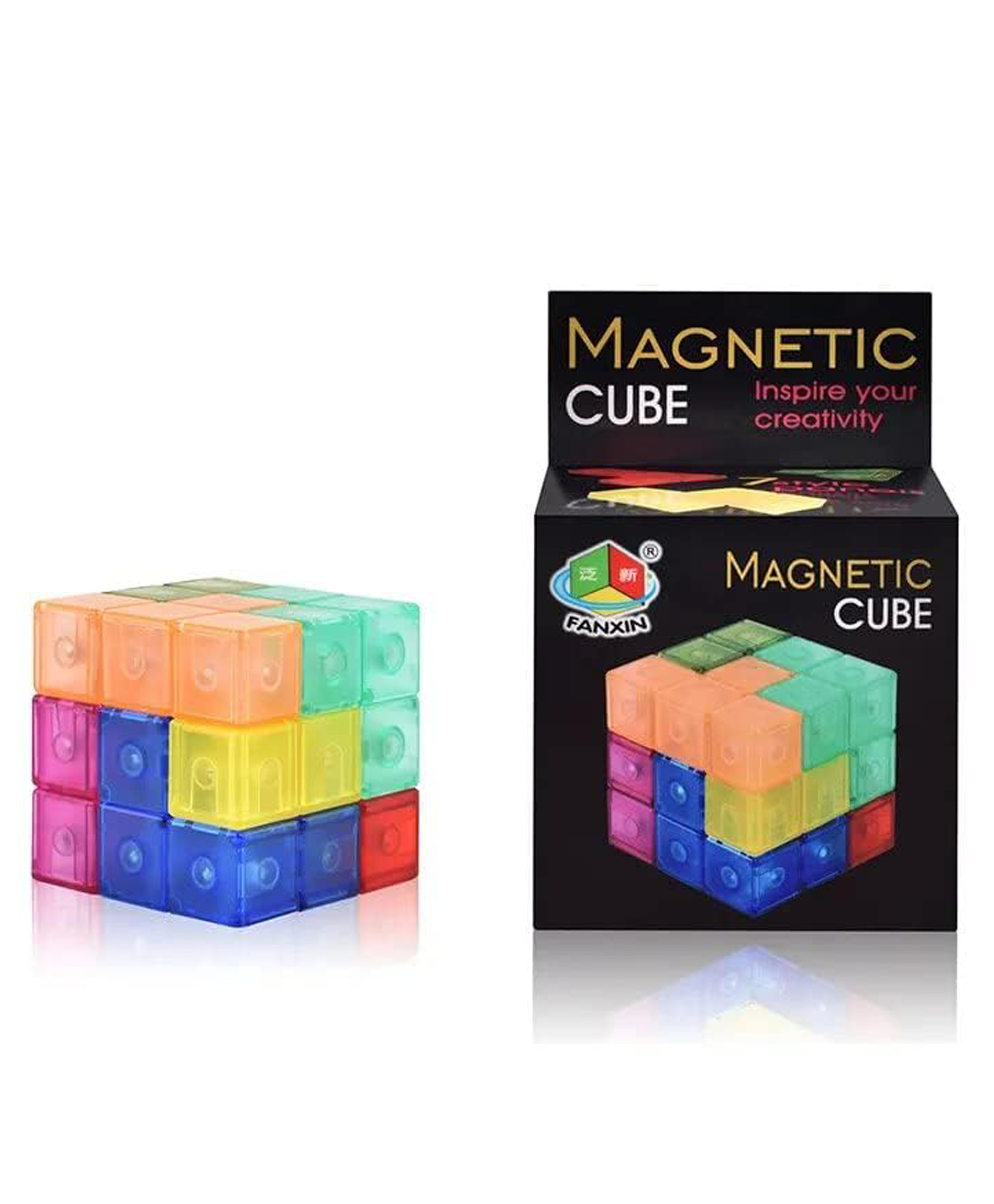 Sanjary translucent 3x3 puzzle cube with built-in magnets, designed to enhance turning stability and provide a smoother solving experience color design may vary-image-39