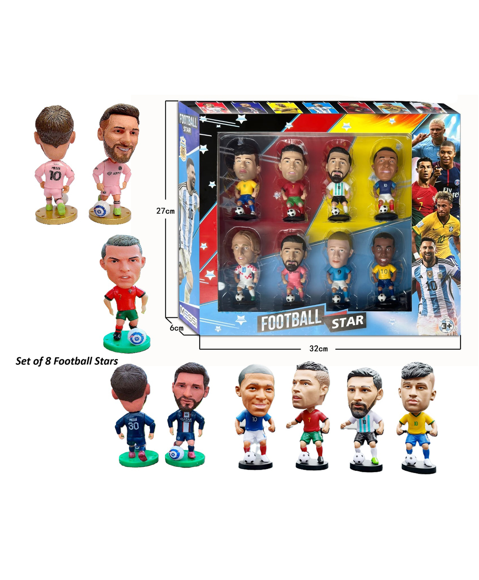 Sanjary Action Figure Toys of Super Star Football Players Sports-Themed Character Toys color design may vary-image-35