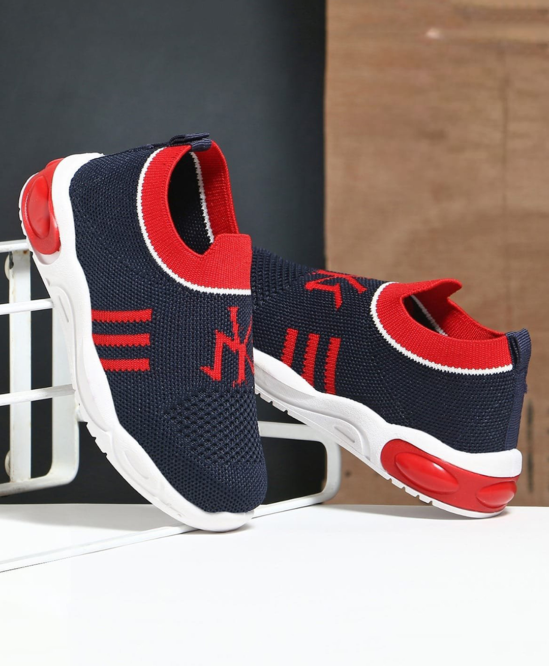 TOMSY CHOICE Mesh Detailed & Colour Blocked Shoes - Blue-image-30