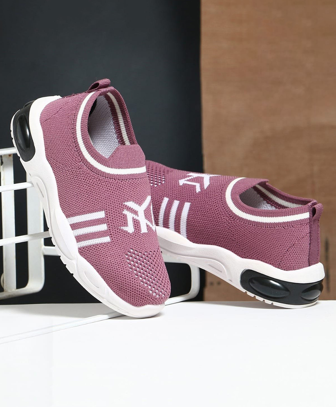 TOMSY CHOICE Mesh Detailed & Colour Blocked Shoes - Pink-picture-15