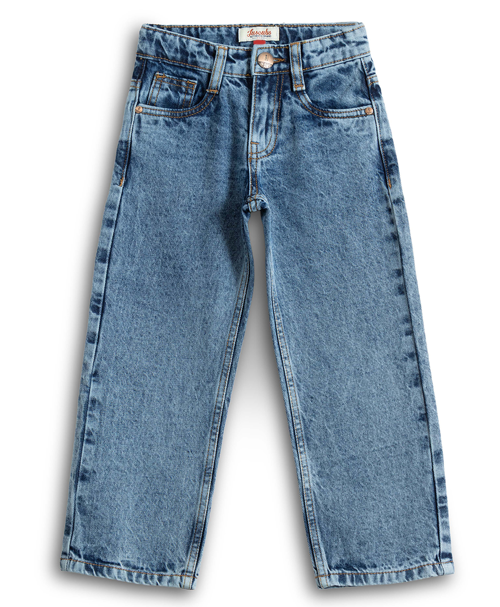 JusCubs Denim Woven Mild Washed Jeans - Blue-picture-17