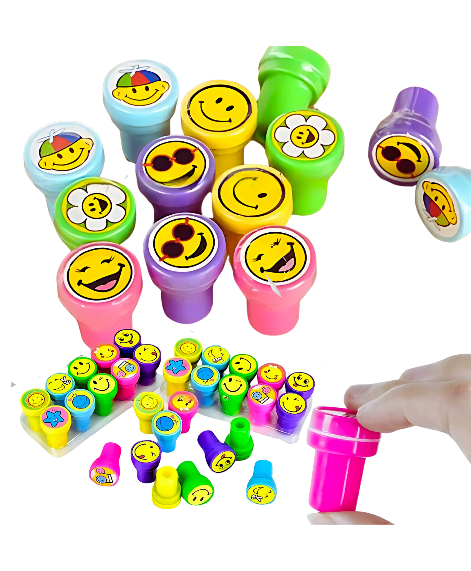 IncyWincy Smiley Stamps for Kids (2 Packs - 20 Pieces), Creative Craft Birthday Return Gift-image-38