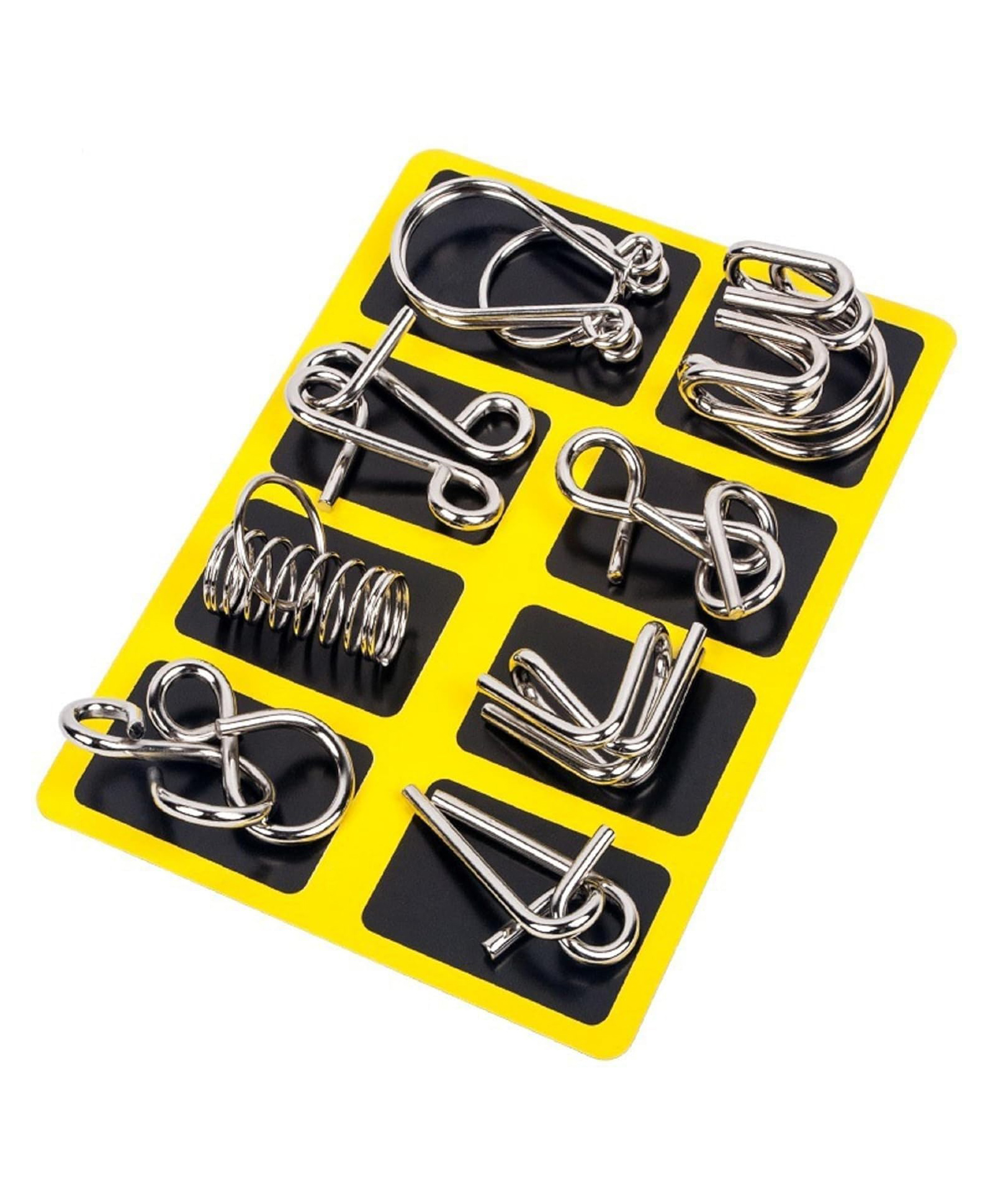 Kunya Metal Puzzle Kit - Set of 8 Brain Teaser Puzzles | Metal Mind Game with Instructions | Improves Focus, Patience & Problem-Solving | Gift for Kids & Adults-image-23