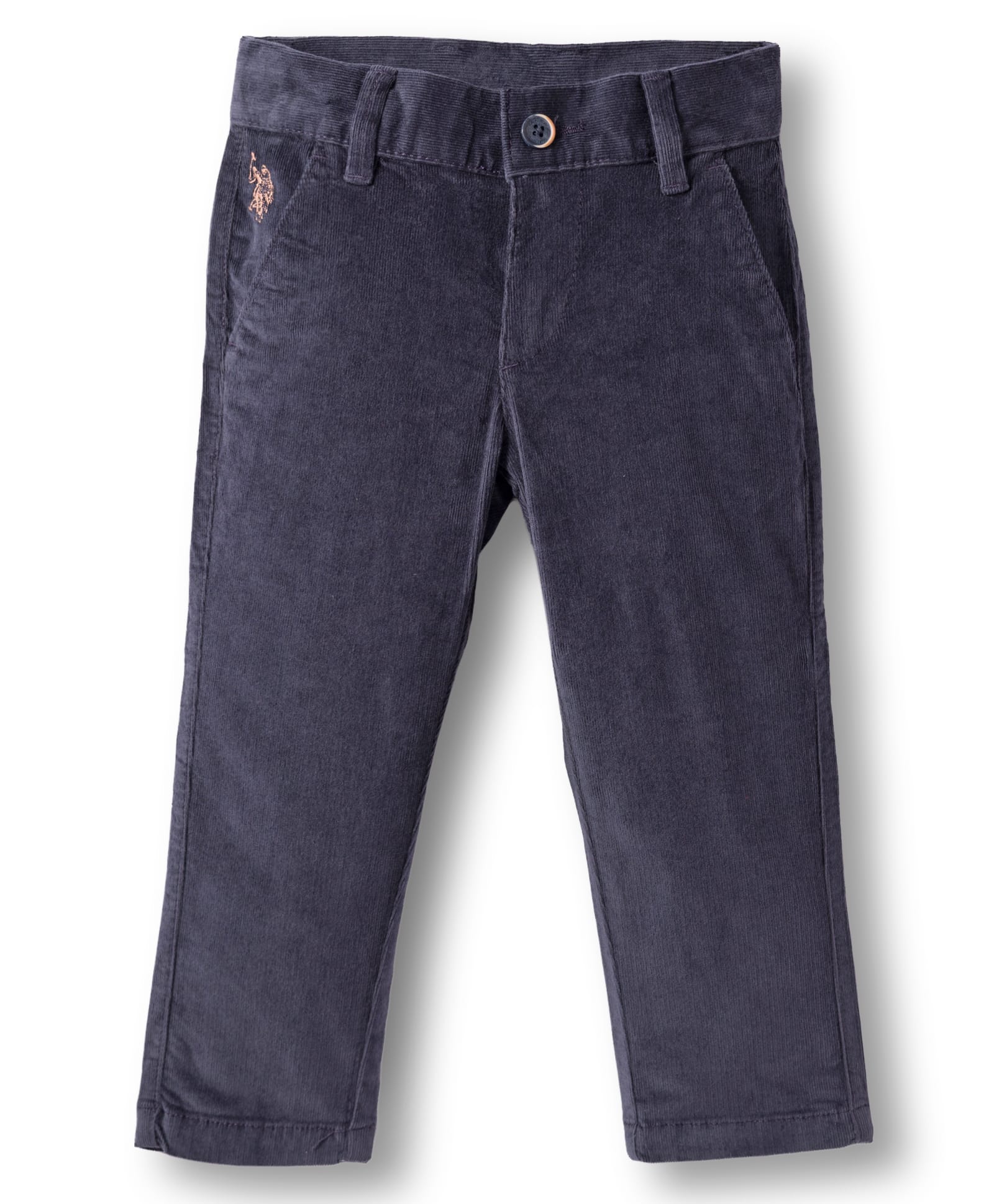 US Polo Assn Cotton Woven Full Length Solid Trouser - Navy Blue-image-1