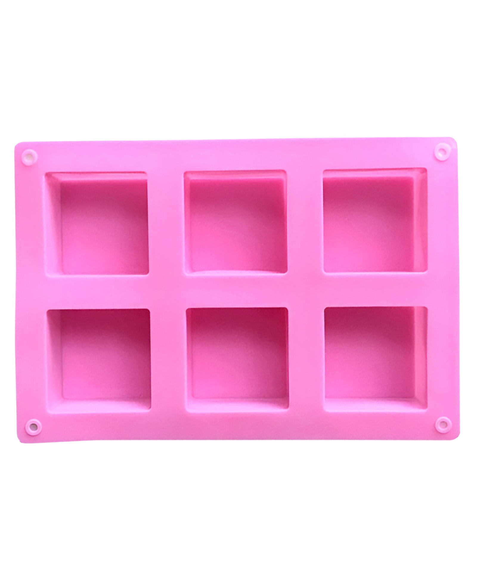 MOMISY Silicone Square Mould, 6-Cavity Baking Tray for Brownies, Cakes, Jelly, Soap - Pink-image-4