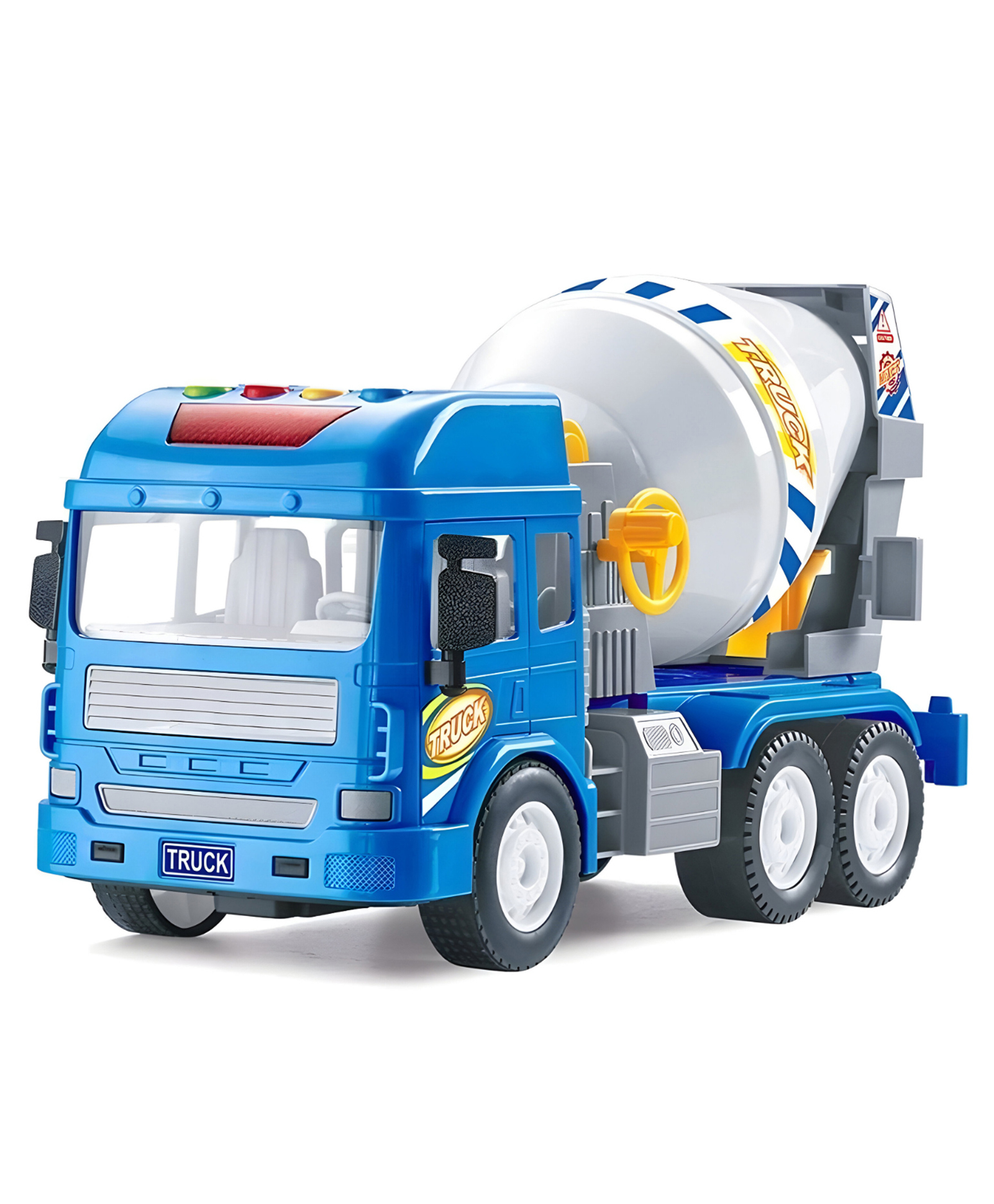 NEGOCIO Unbreakable Friction Powered Cement Mixture Construction Truck Toy Pull Back Vehicles Engineering Toys Truck with Light & Sound for Kids- PACK OF 1- COLOR MAY VARY-image-13