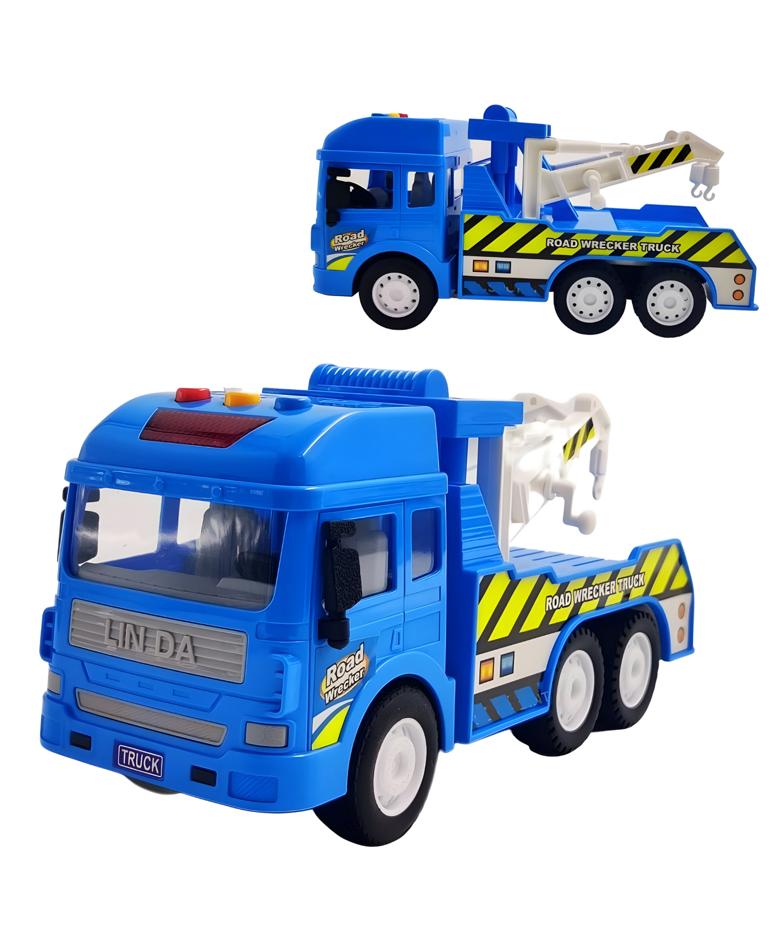 NEGOCIO Realistic Friction Powered Tow Truck Crane Rescue Toy Truck Push & Go Vehicle Toy with Lights and Sound- PACK OF 1- COLOR MAY VARY-image-9