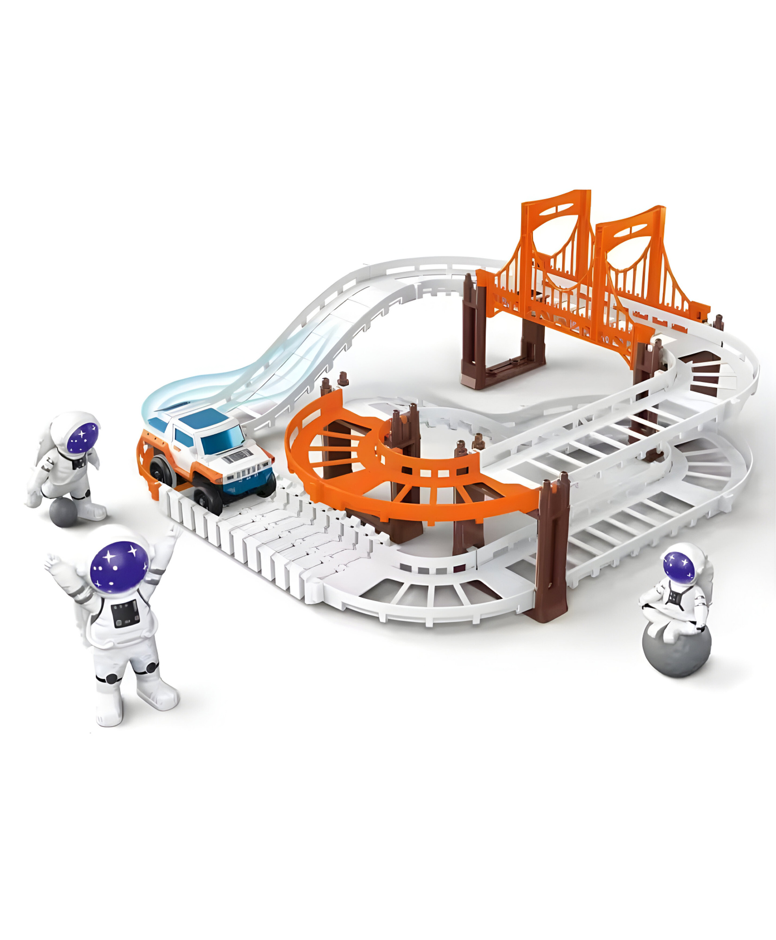 NEGOCIO Plastic Spaceship Series Railway Toys | Kids DIY Assembly Electric Slot Car Track Toy Set | Children's Gift - PACK OF 1 - COLOR MAY VARY-picture-20