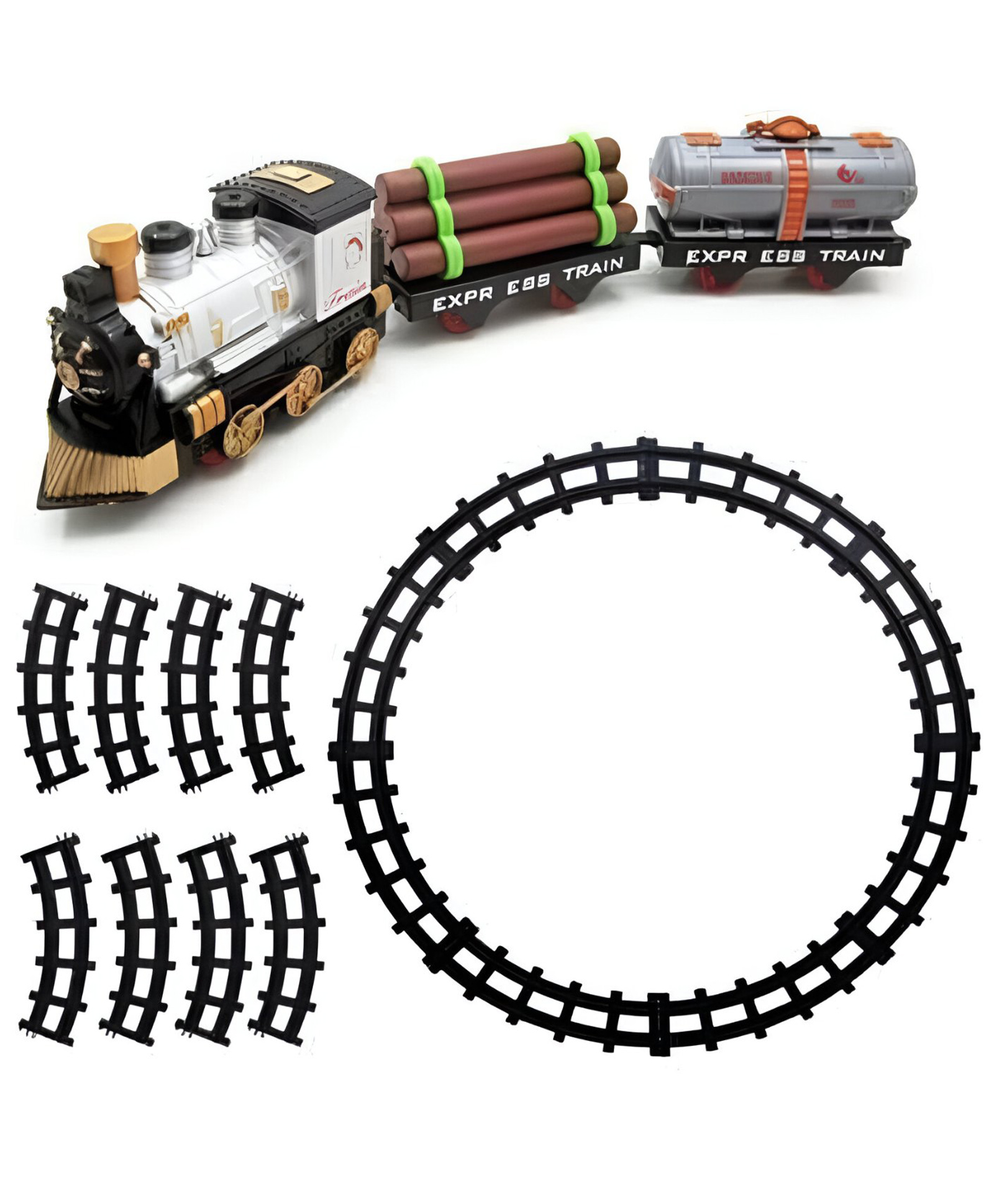 NEGOCIO Classic Train Play Set Battery Operated Train Track Set Toy With Tracks for Kids- Pack of 1- Color May Vary-picture-26