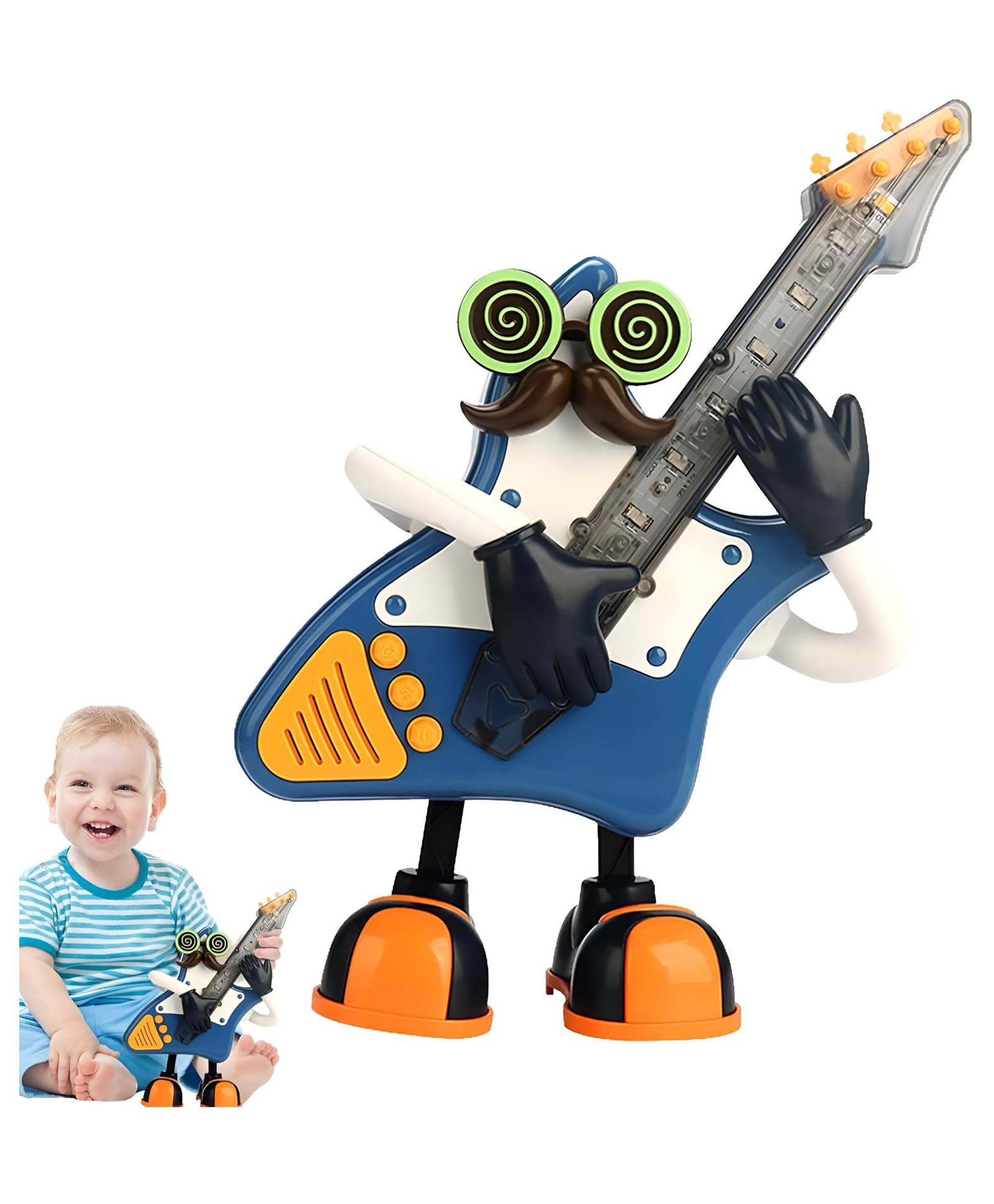 NEGOCIO Light-Up Dancing Robot Toy with Music & Fun Moves for Kids- PACK OF 1- COLOR MAY VARY-image-47