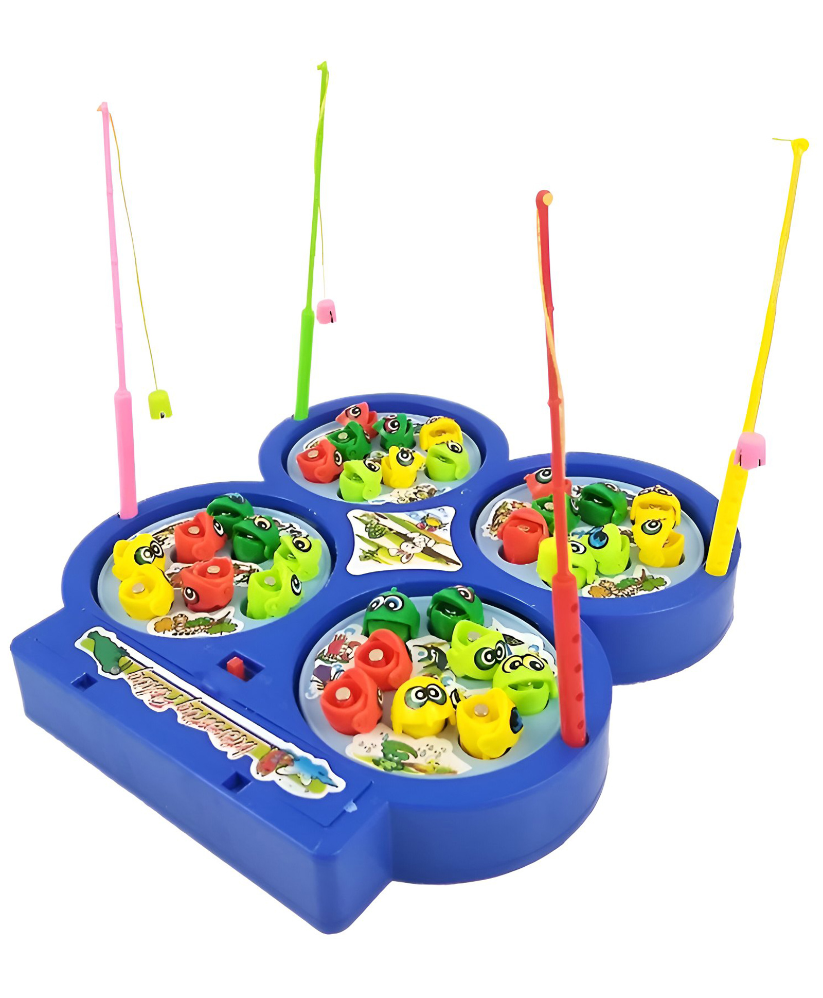 NEGOCIO Battery Operated Fish Catching Game with 4 Pools - PACK OF 1 - COLOR MAY VARY