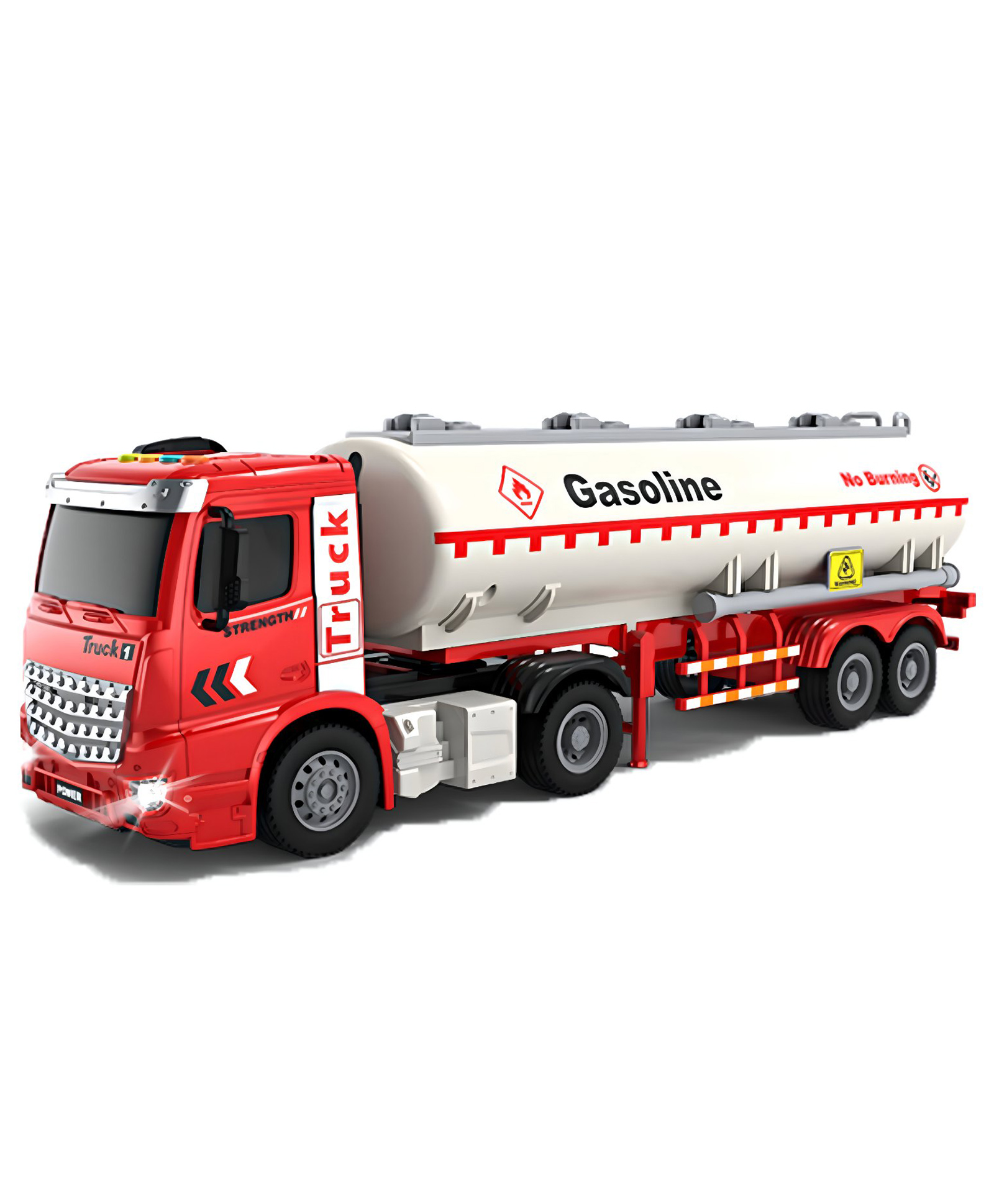NEGOCIO Friction Powered Gasoline Tanker Big Size Truck Toy With Light & Sound - Pack of 1 - Color May Vary-image-20