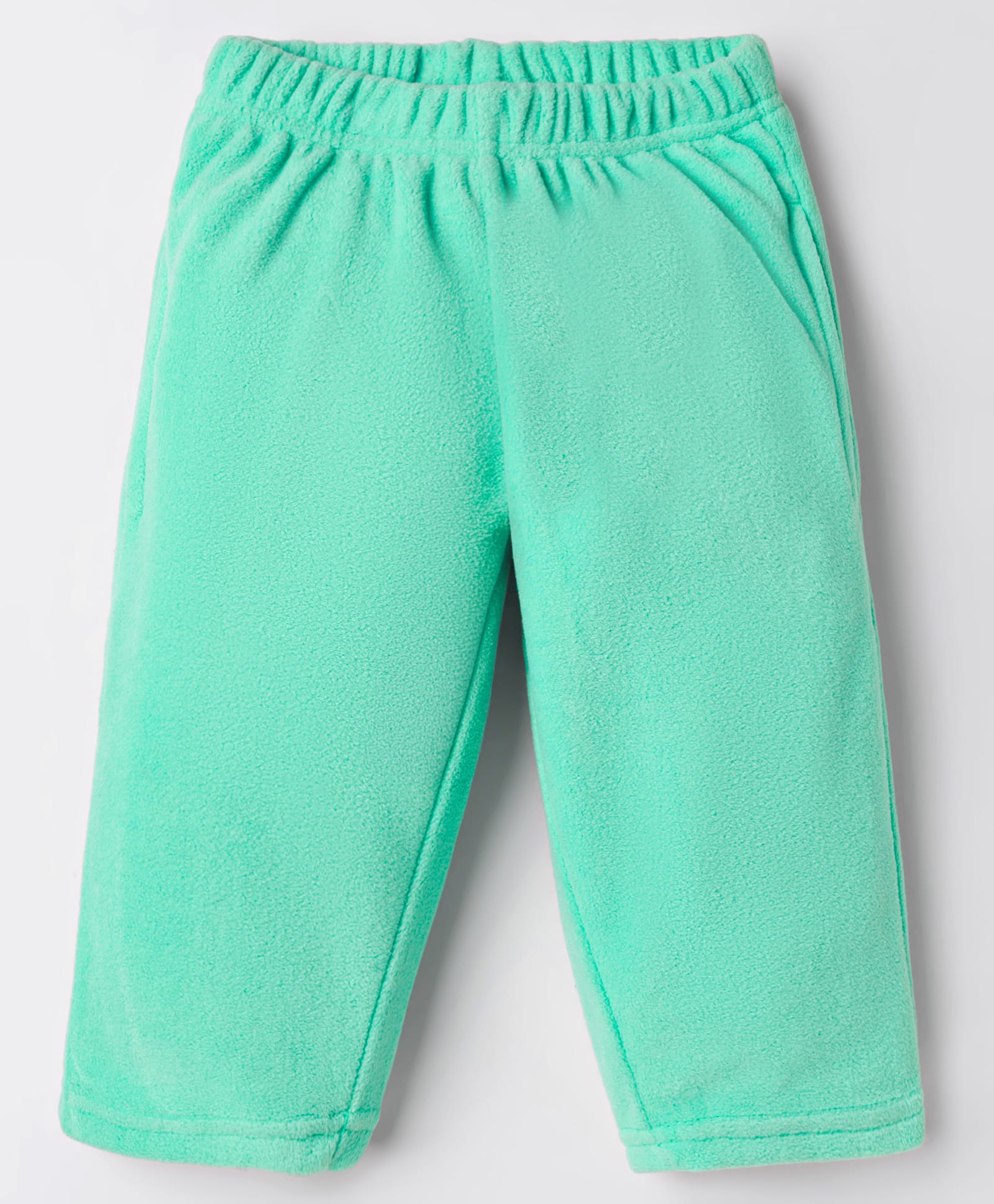 Kanvin Knit Full Length Solid Colour Fleece Pant - Mint-image-46