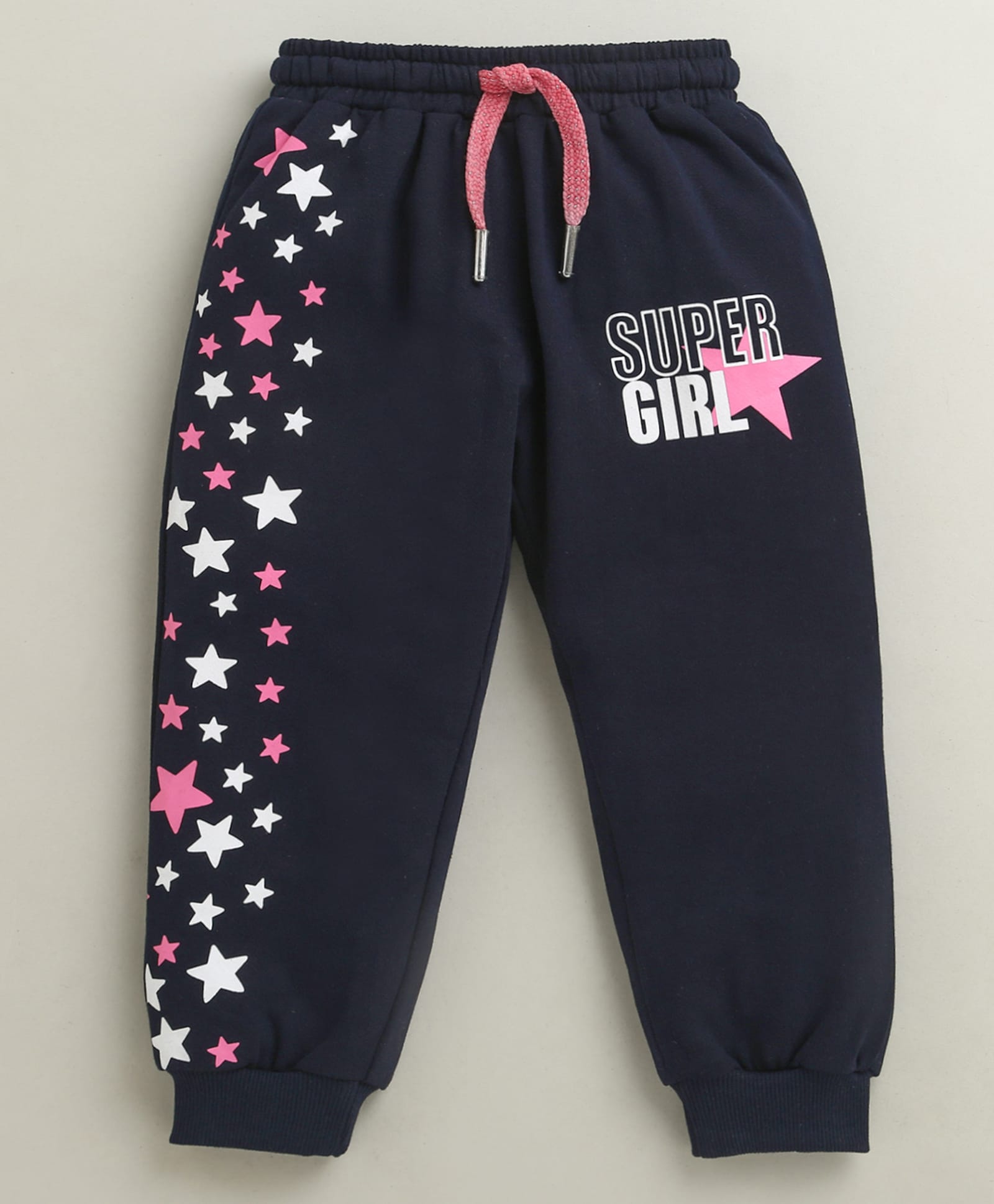 BUMZEE Cotton Knit Full Length Lounge Pant With Text Print - Navy Blue-picture-13