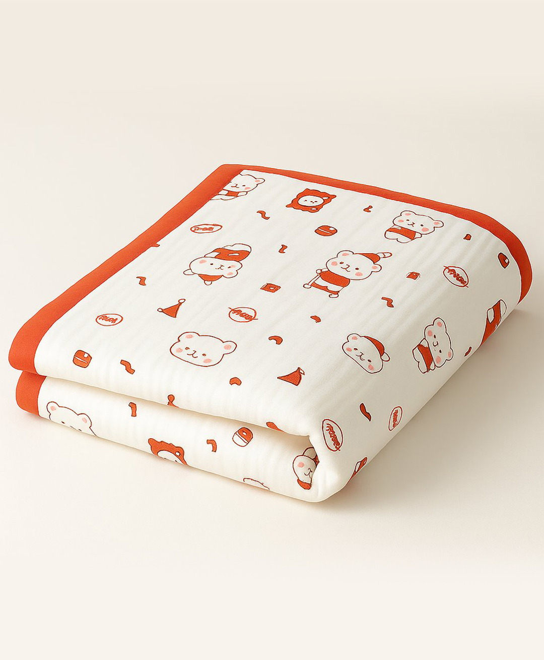 Muslin Magic Organic Cotton Super Soft Absorbent Muslin 6 Layer 1 Blanket - Polar Bear-image-28