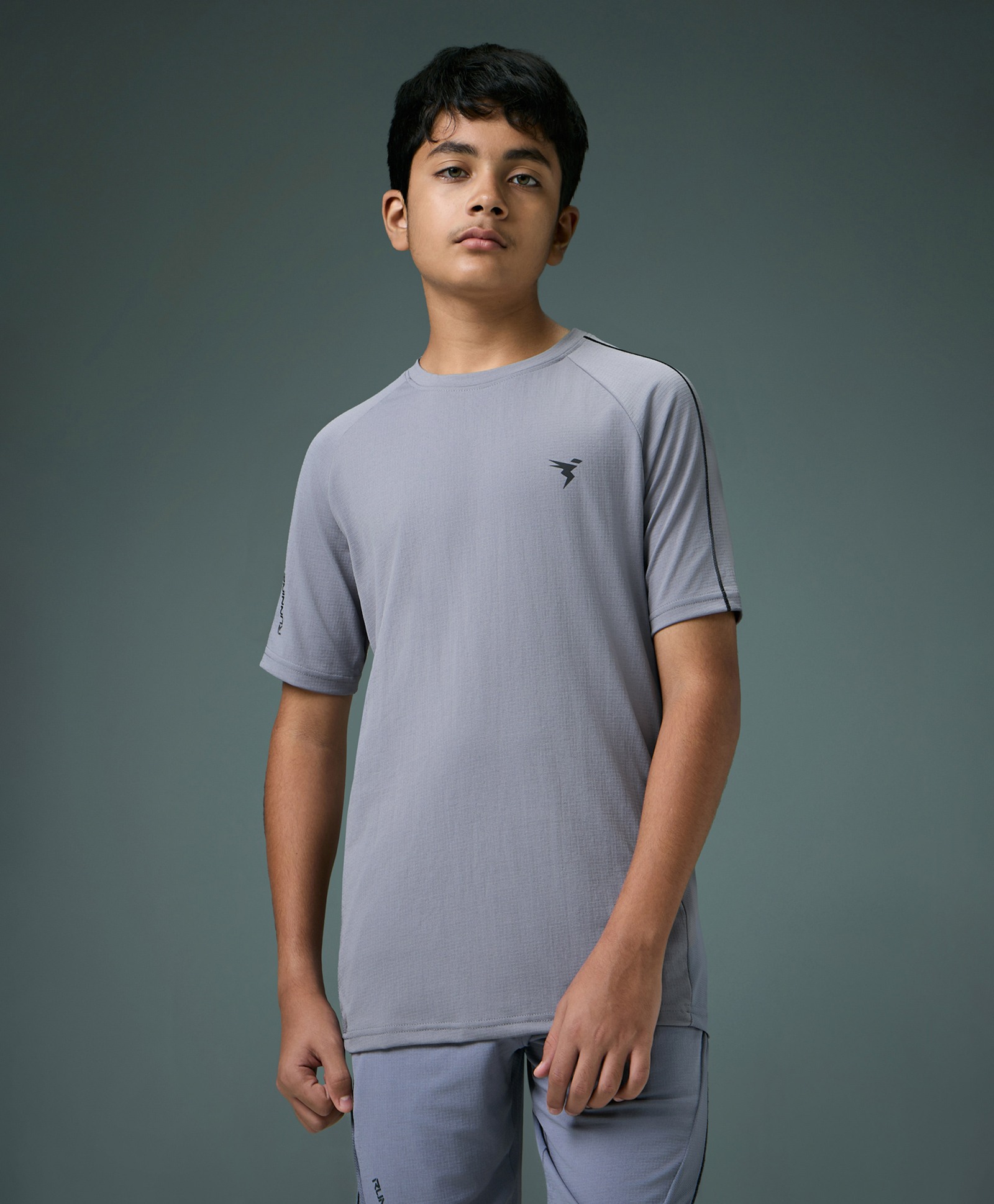 Technosport Knit Half Sleeves Solid Quick Dry & Breathable Tee - Grey-picture-15