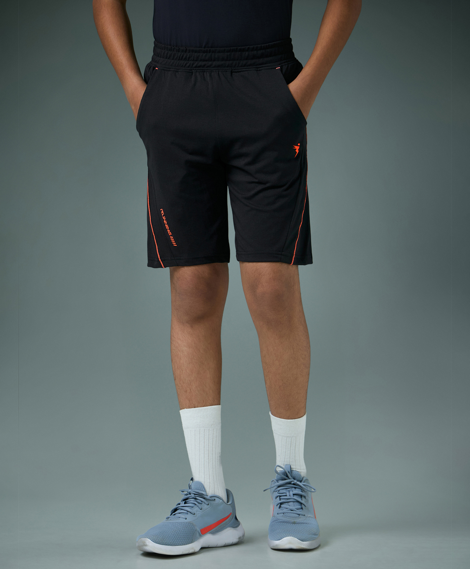 Technosport Knit Solid Quick Dry & Breathable Shorts - Black-picture-20
