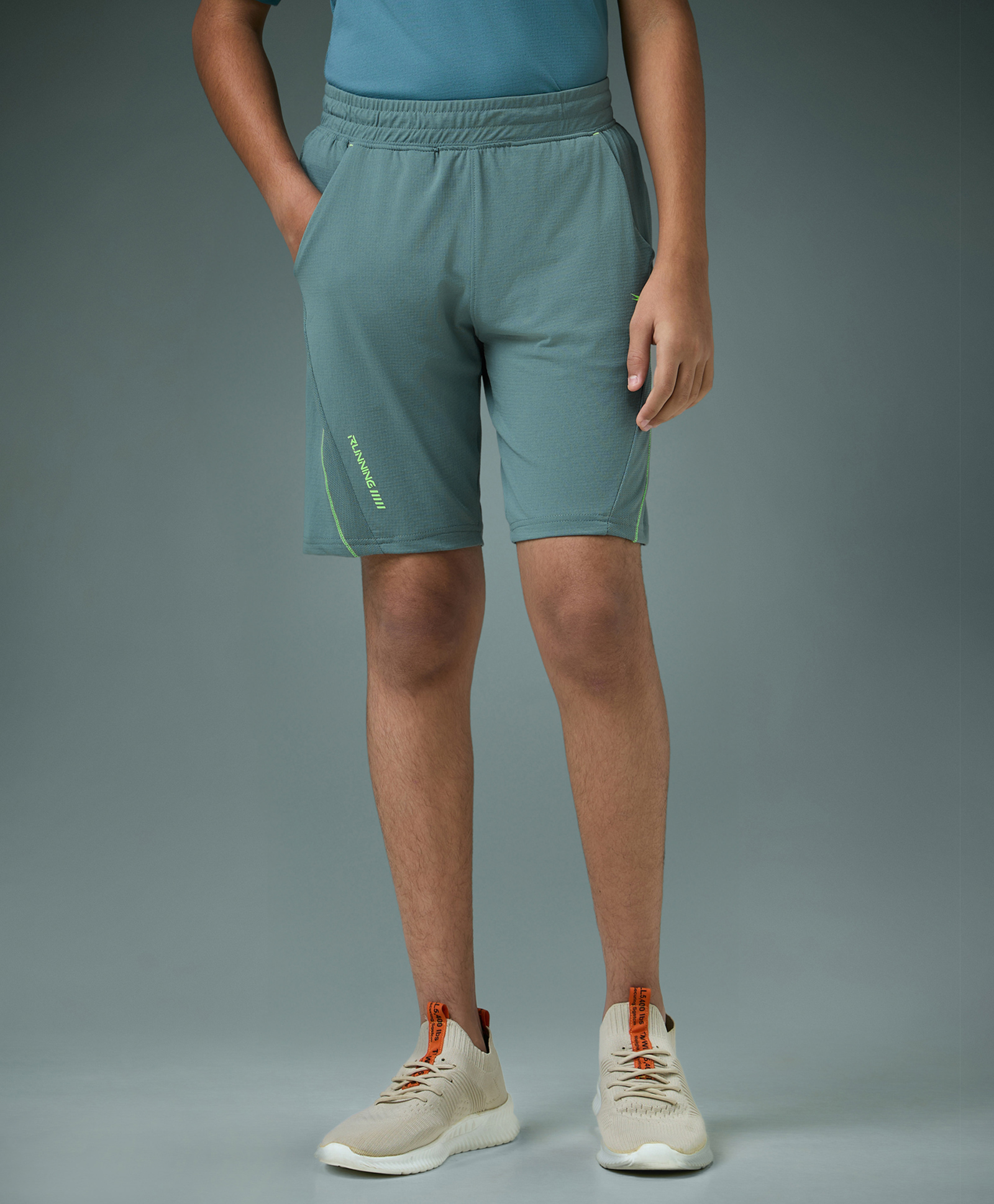 Technosport Knit Solid Quick Dry & Breathable Shorts - Green-picture-36