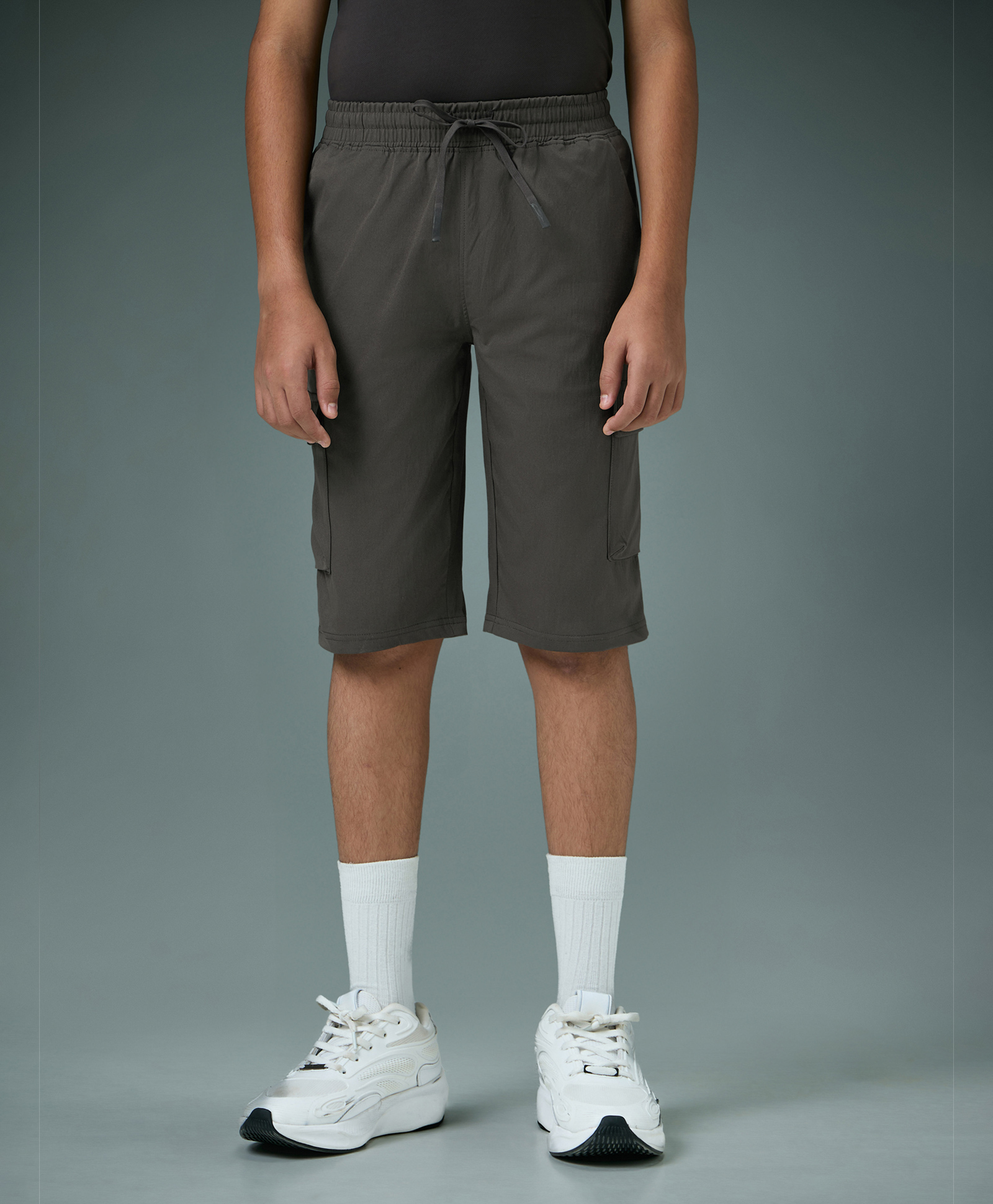 Technosport Knit Solid Quick Dry & Breathable Shorts - Olive Green-picture-25
