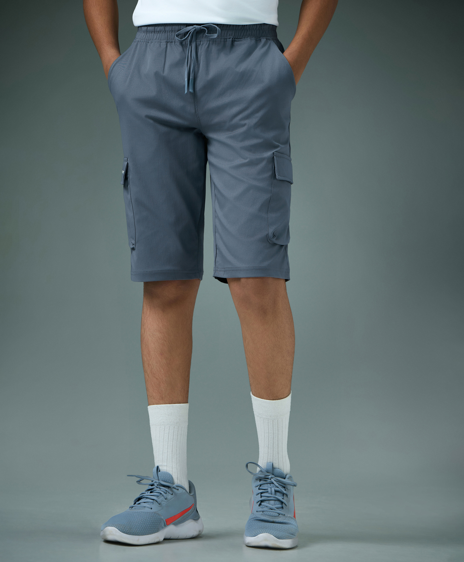 Technosport Knit Solid Quick Dry & Breathable Shorts - Indigo-picture-31