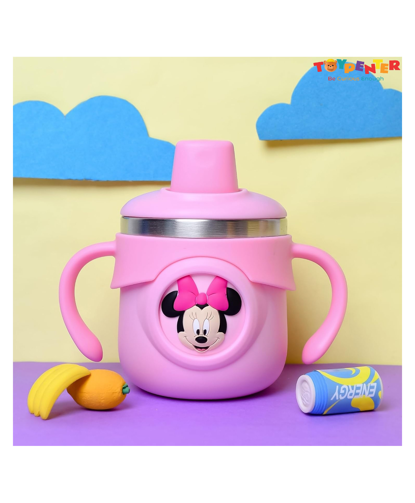 TOYPENTER Stainless Steel Insulated Hot & Cold Sipper Bottle for Kids/Double Wall & Vacuuming/Sipper Cups with Straw/Travelling Water Bottle for Kids with Straw (Pink,260ml)-image-10