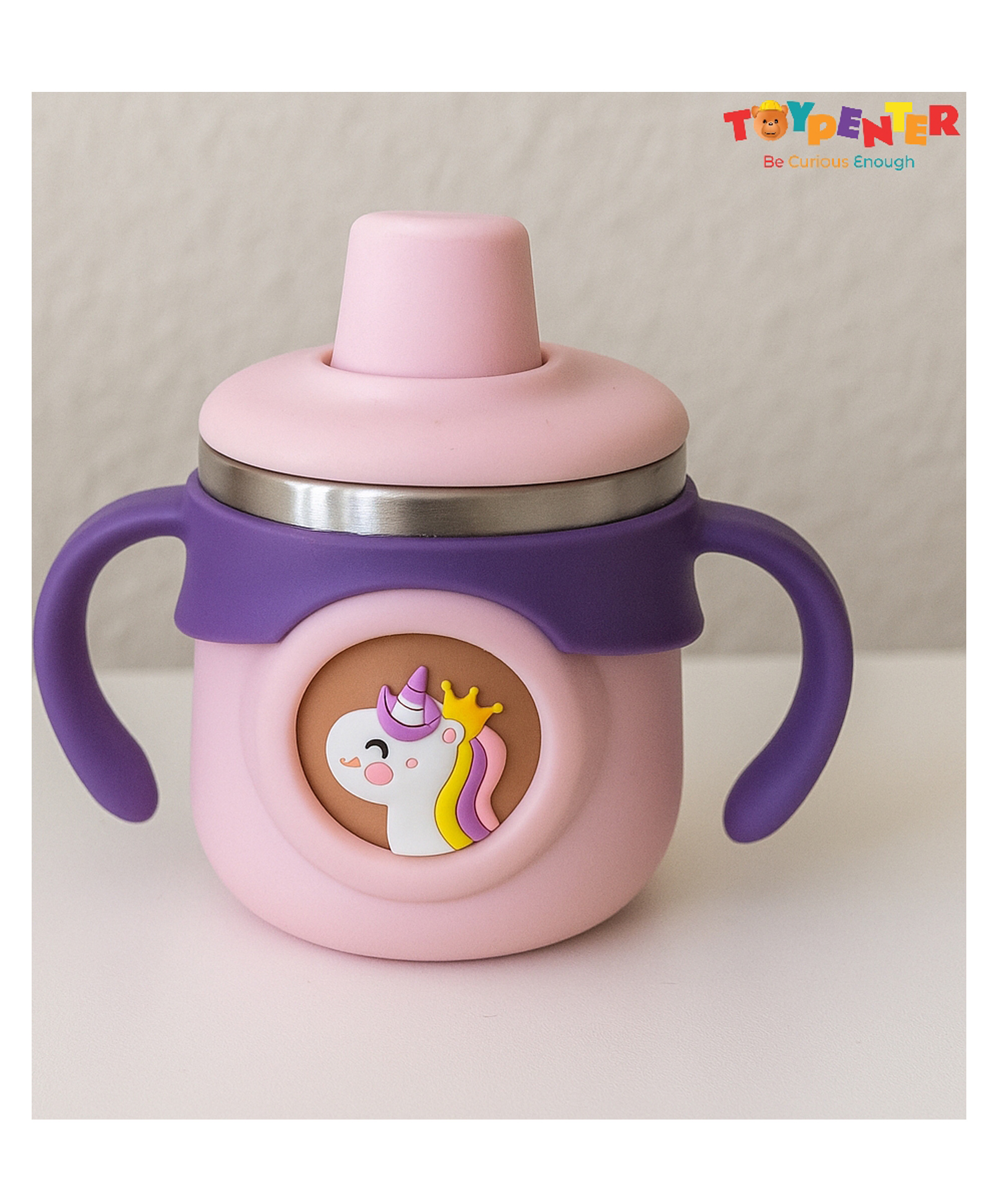 TOYPENTER Stainless Steel Insulated Hot & Cold Sipper Bottle for Kids/Double Wall & Vacuuming/Sipper Cups with Straw/Travelling Water Bottle for Kids with Straw (Purple,260ml)-picture-22