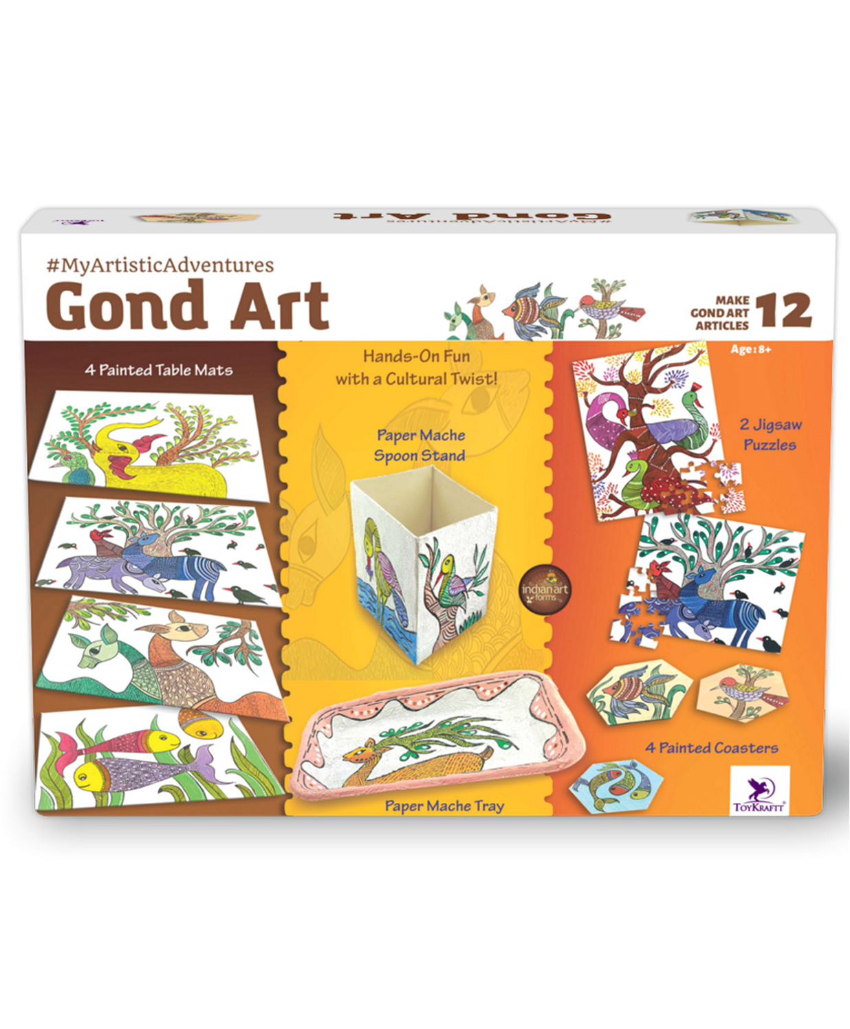 TOYKRAFTT DIY Indian Art Forms, Art and Craft Kit for 9-12 Year Olds, Gifts for Girls & Boys - Gond Art-picture-16