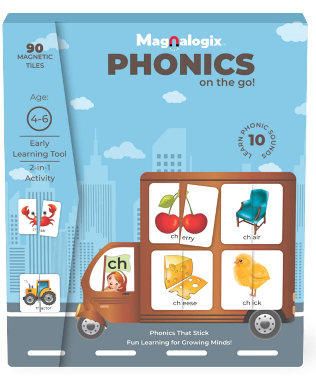 TOYKRAFTT Magnetic Phonics Kit for Kids, Montessori Toys for 4 to 6 Year Old, Gift for Boys Girls - Magnalogix Phonics on The Go !-picture-18