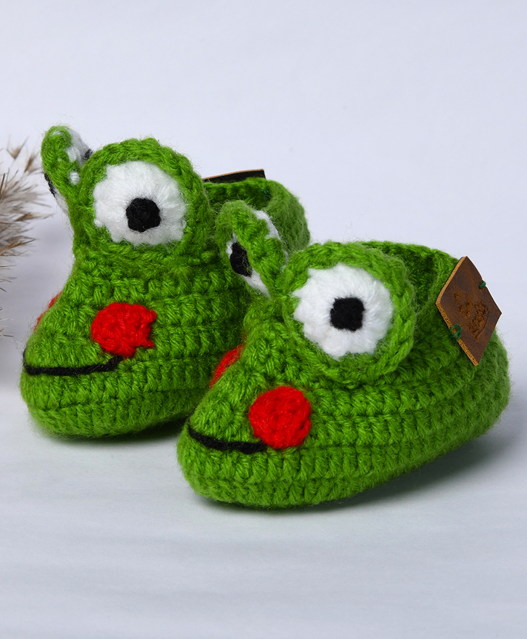 Funkrafts Handmade Frog Designed Crochet Booties - Green-picture-16