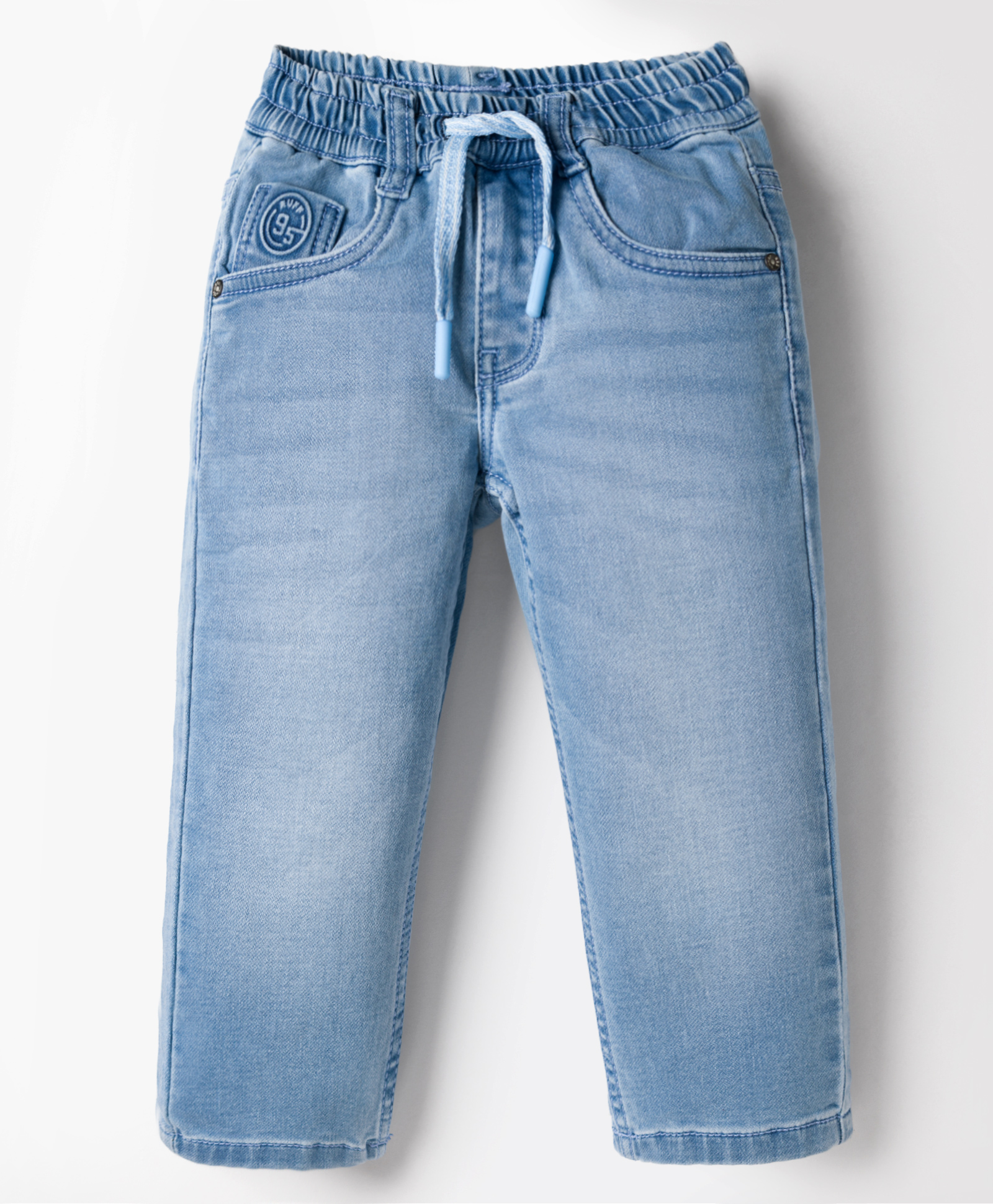 RUFF Denim Woven Full Length Washed Jeans - Light Blue-picture-25